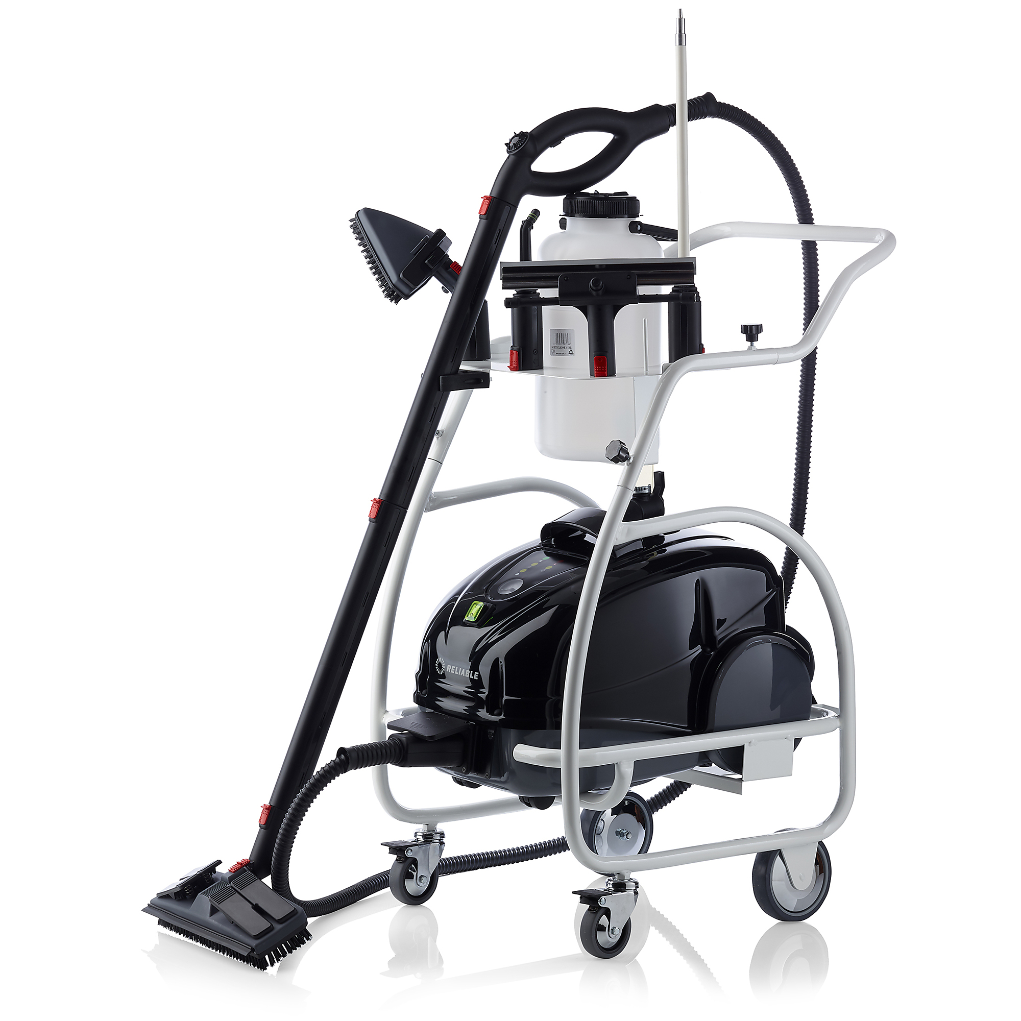 Reliable, Brio Pro Cleaner With Trolley, Capacity 1.32 Gal, Max. Steam Pressure 87 PSI, Model# 1000CC/CT