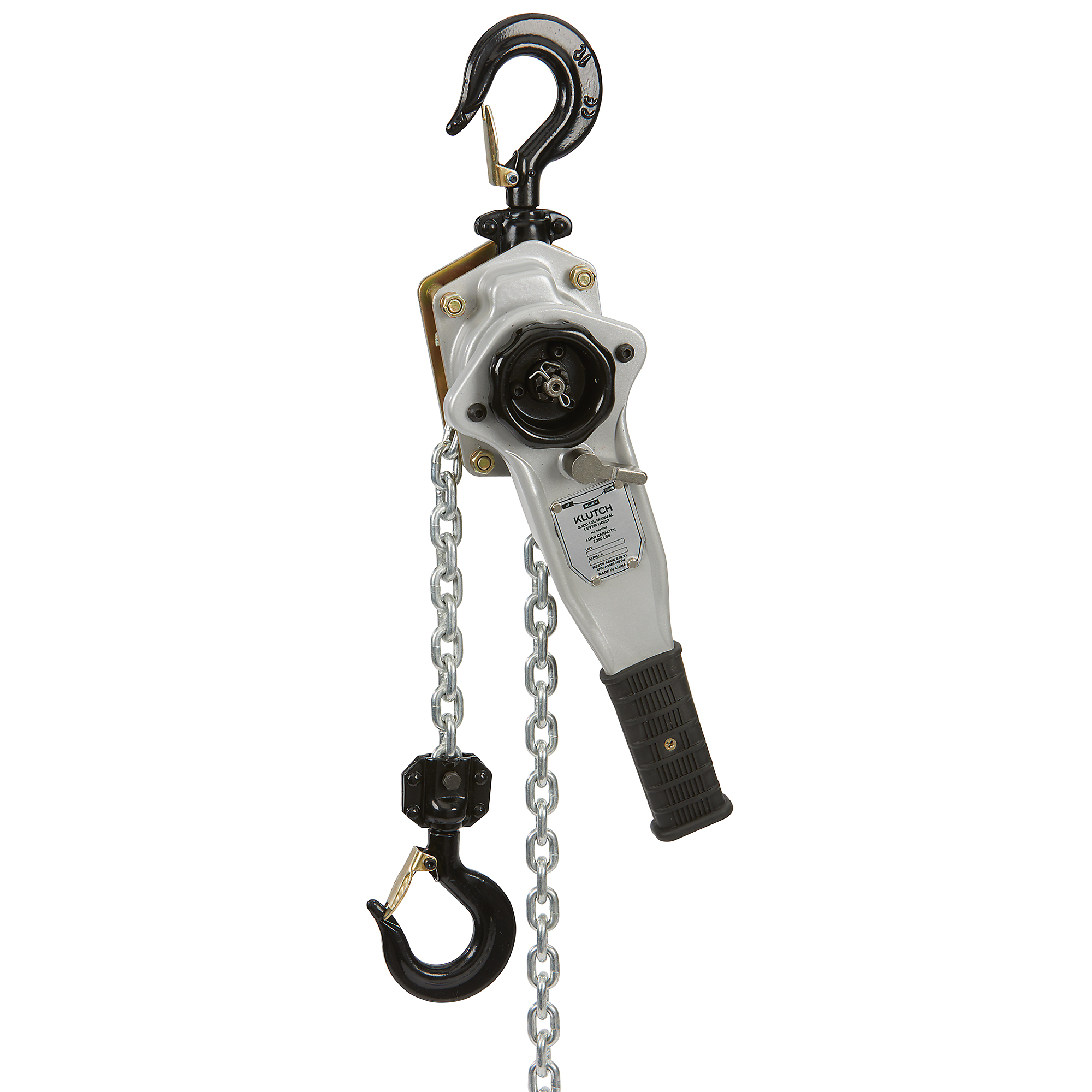 Klutch Lever Chain Hoist, 2200-Lb. Capacity, 5ft. Lift