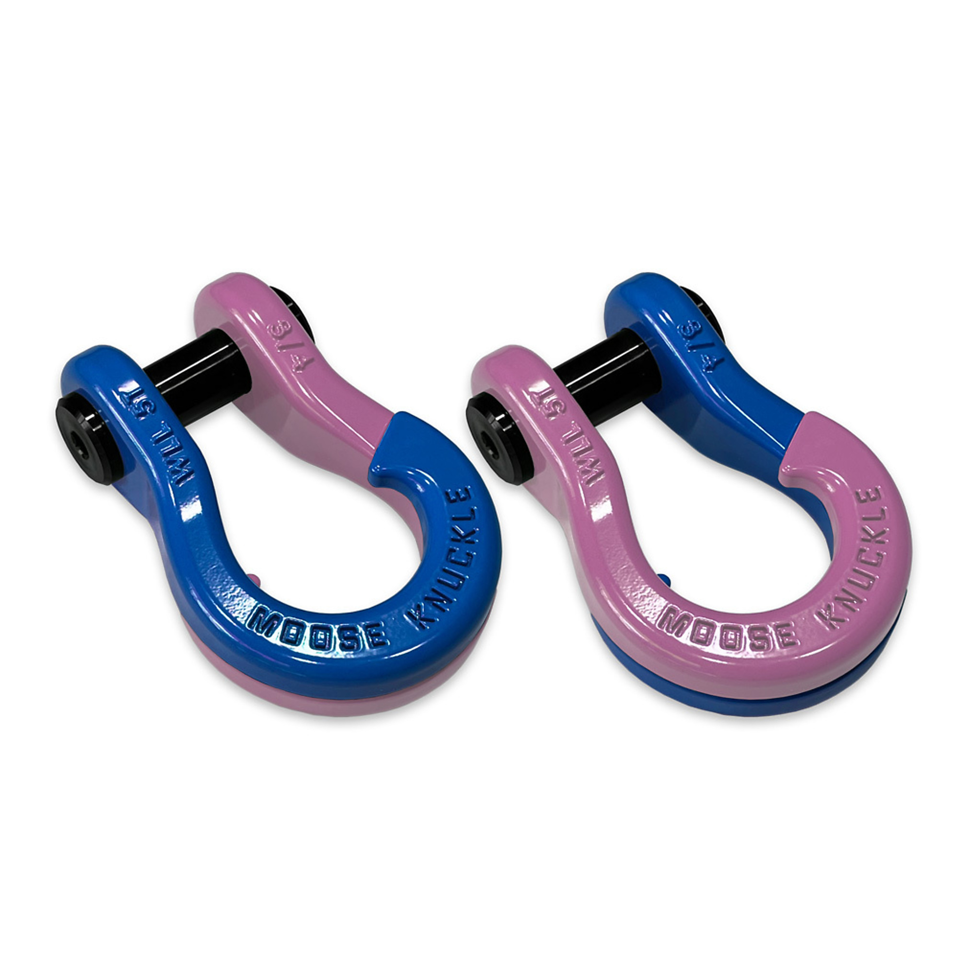 Moose Knuckle Offroad, 3/4 Jowl Split Shackle Blue Balls / Pretty Pink,  Working Load Limit 10000 lb, Model# FN000020-075 | Northern Tool