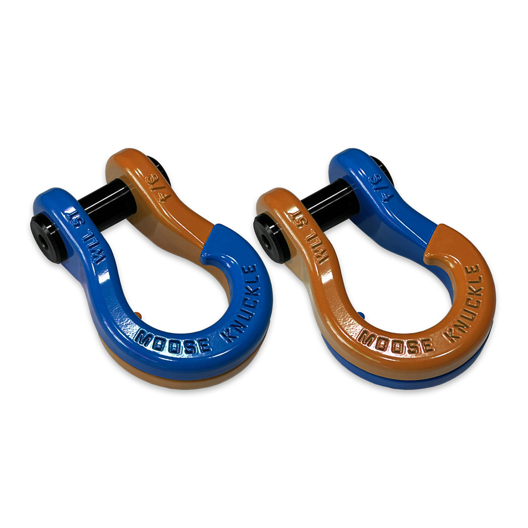 Moose Knuckle Offroad, 3/4 Jowl Split Shackle Blue Balls / Obscene Orange,  Working Load Limit 10000 lb, Model# FN000020-073 | Northern Tool