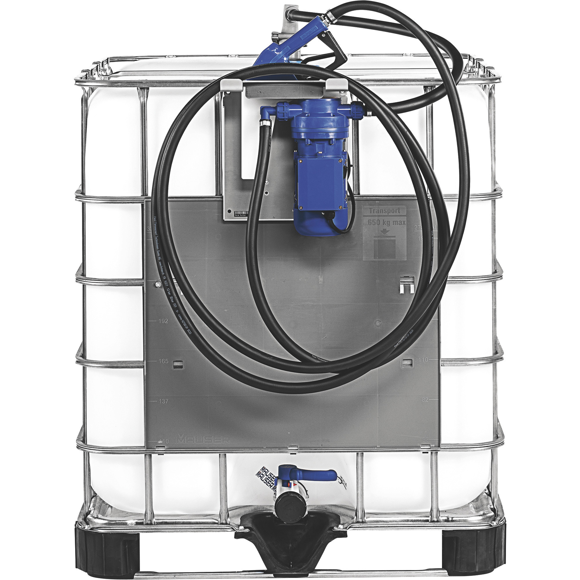 BlueDEF 120 Volt DEF Tote Pump System — 1/3 HP, 8–10 GPM, Stainless Steel  Nozzle, Model# DEFTP120SN