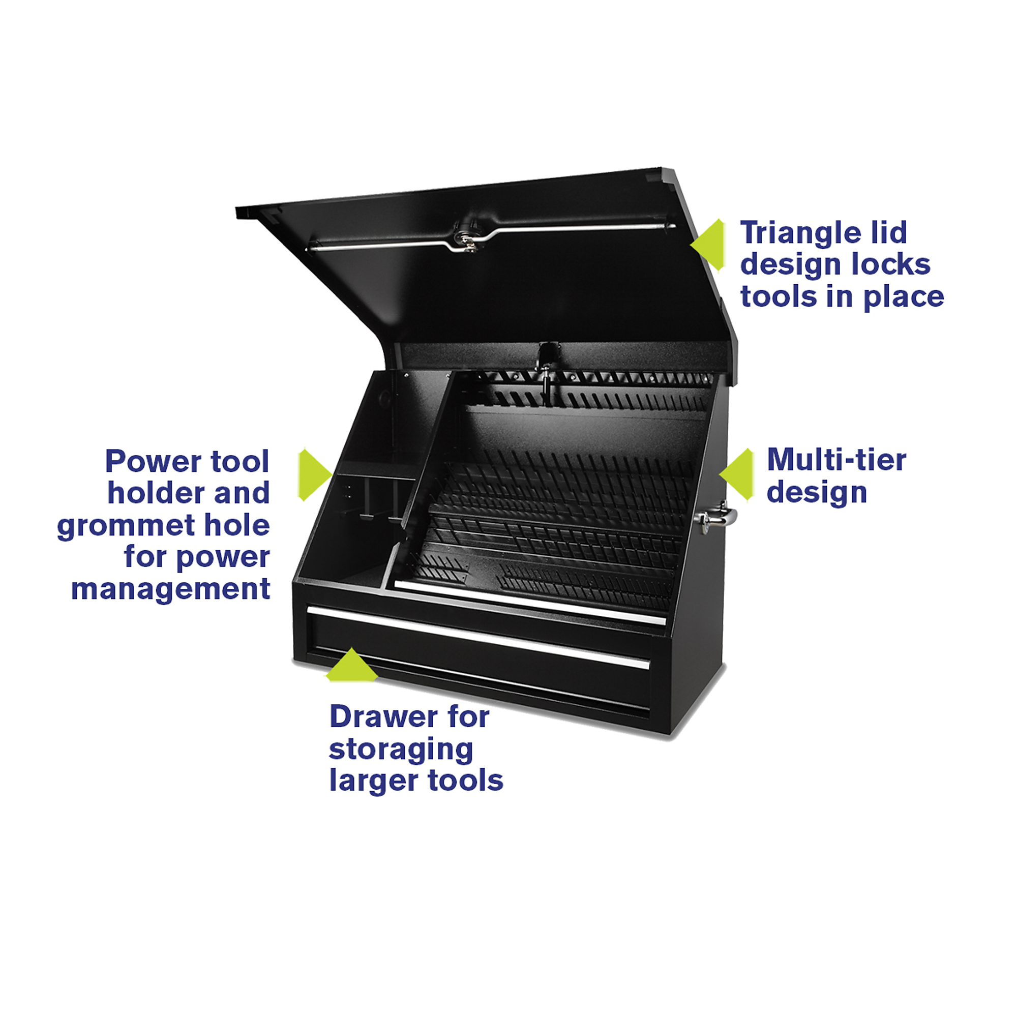 Montezuma, 36in. x 17in. Triangle Shop Box with Drawer