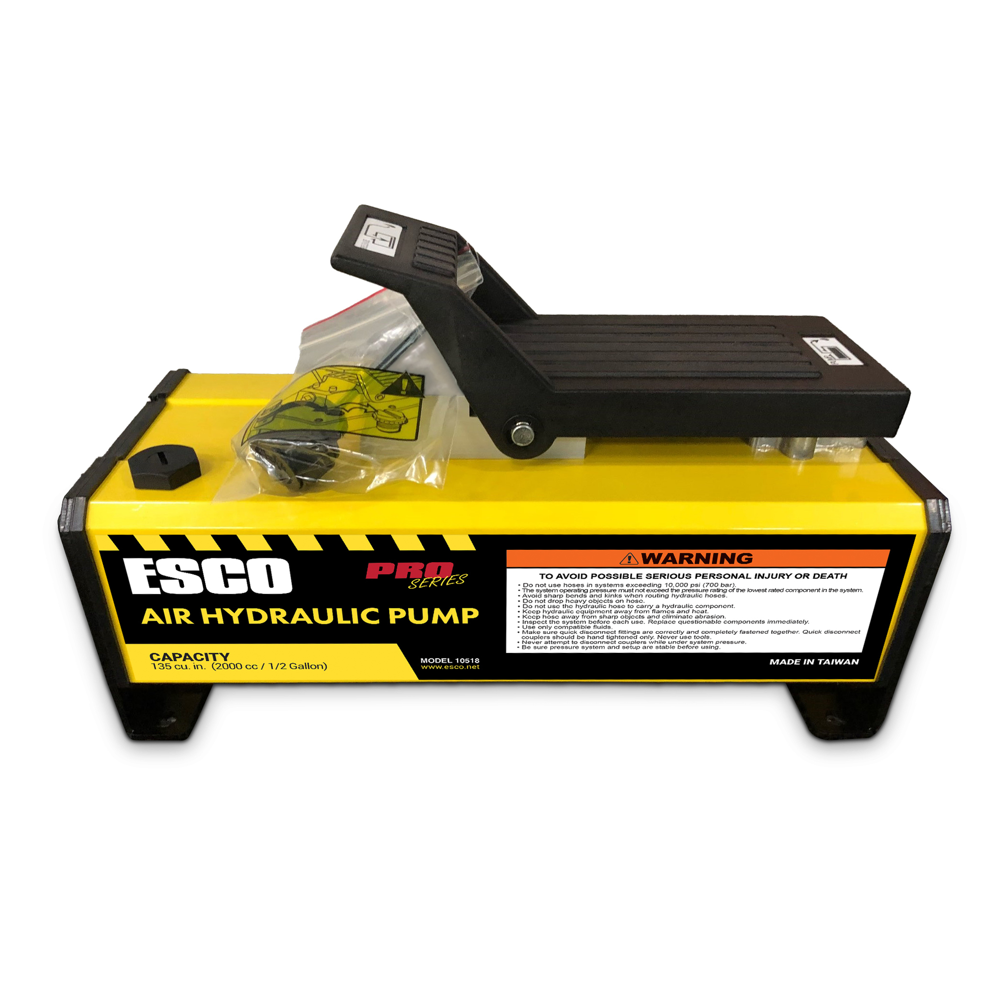 ESCO, Pro Series 1/2 Gallon Air/Hyd pump, Max. PSI 10000 Model# 10518