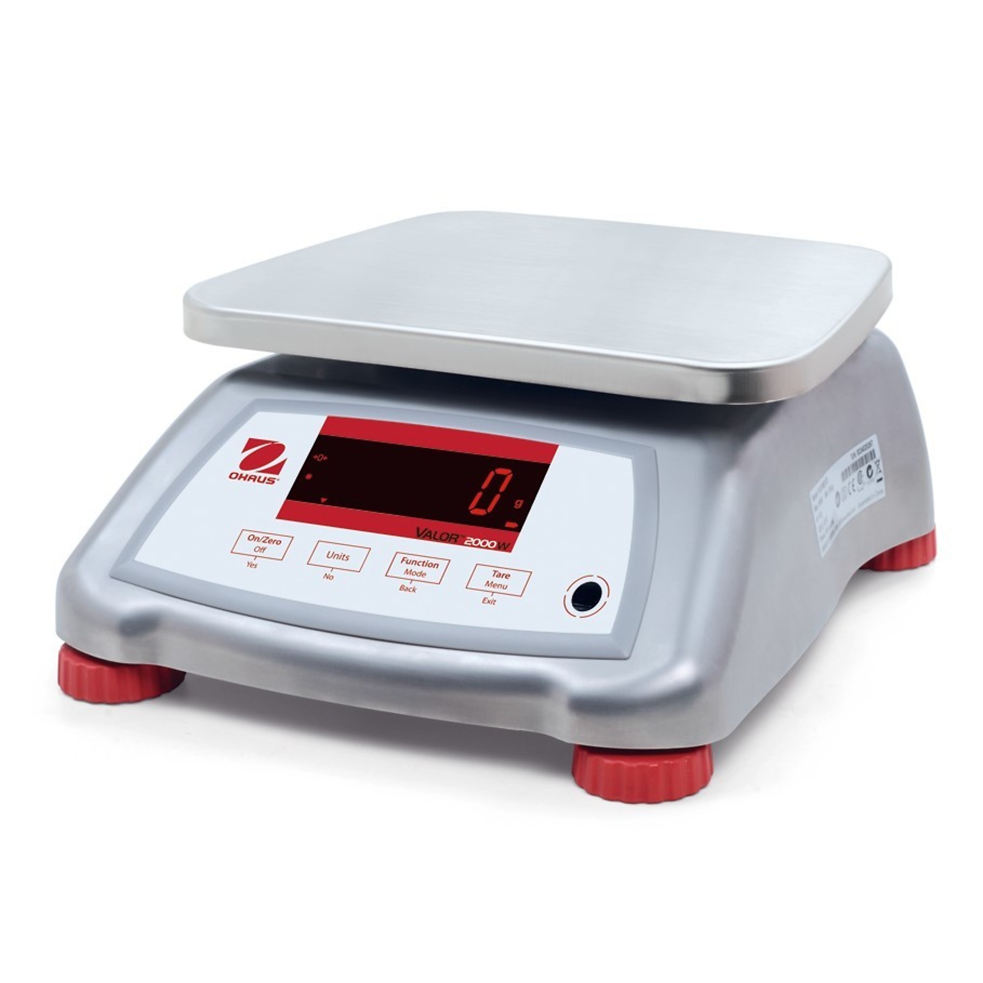 Ohaus, Washdown Balance, 6lb x 0.001lb, Capacity 6 lb, Platform Length 10 in, Platform Width 11.3 in, Model# Valor 2000