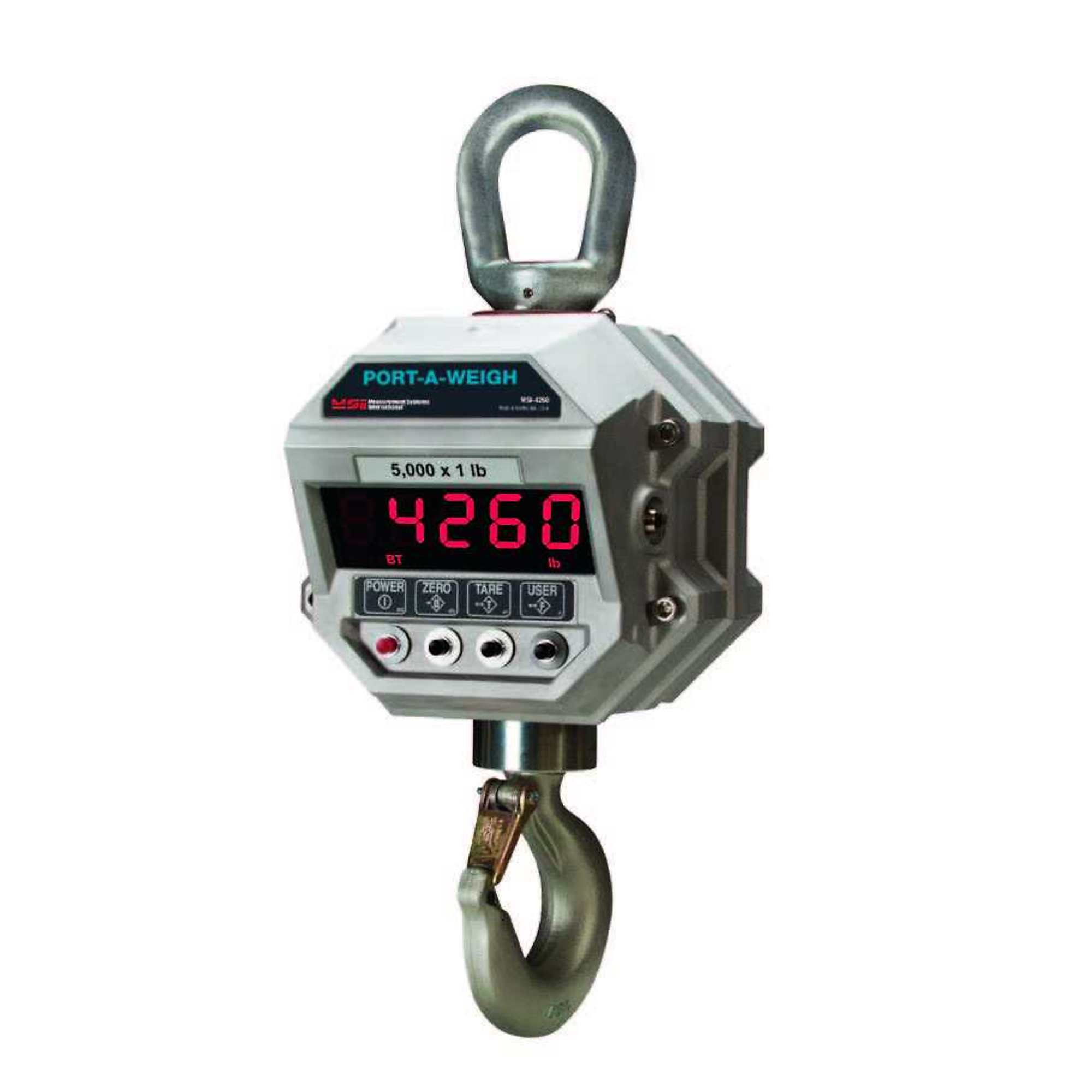 Rice Lake Industrial Crane Scale - 500 lb Capacity, NTEP Certified, Includes 12V Battery and Charger, Model# MSI-4260C