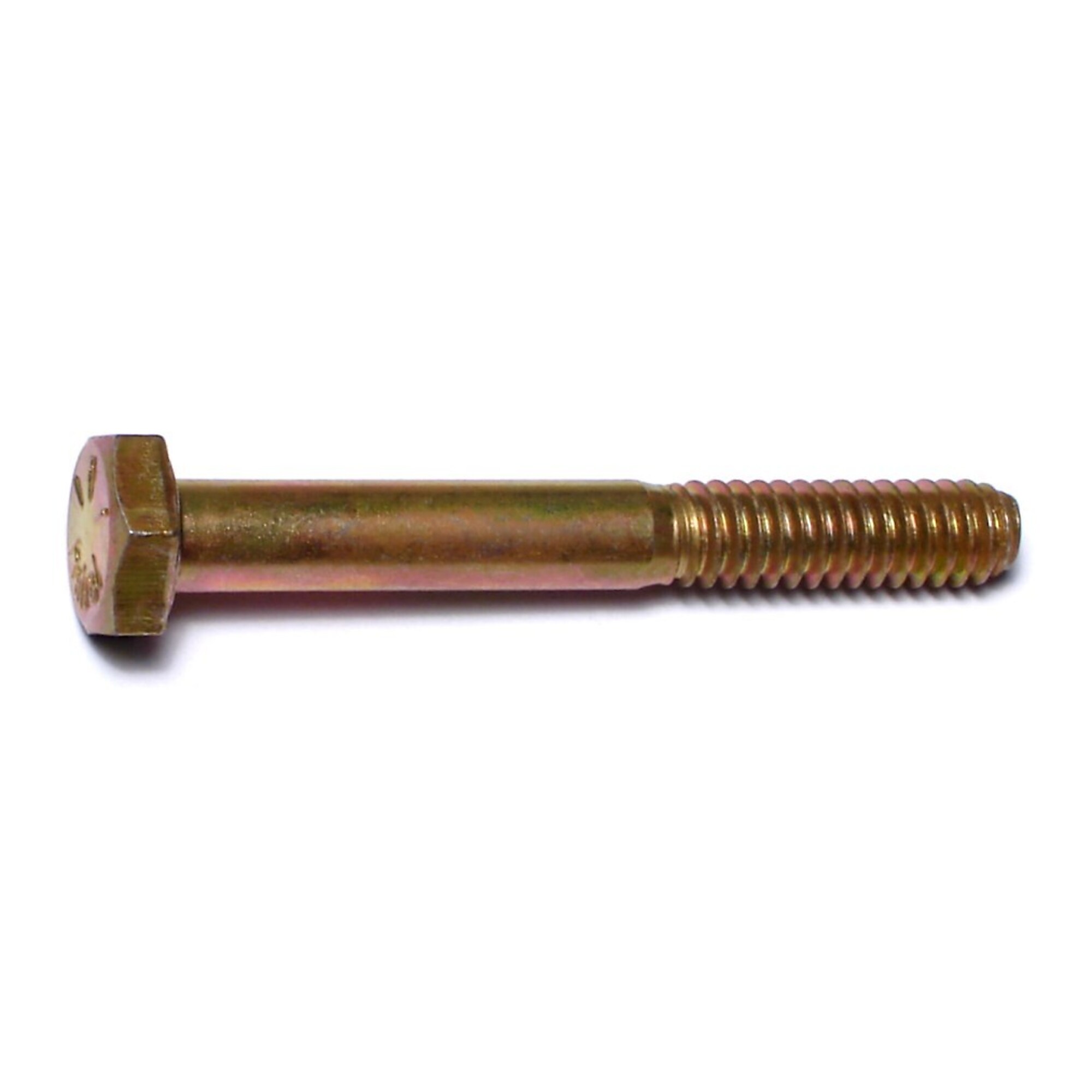 Midwest Fastener Hex Cap Screws - 1/4in.-20 x 2in., Zinc Plated, Grade 8 Steel, Coarse Thread, 50 Pcs, Model# 00666