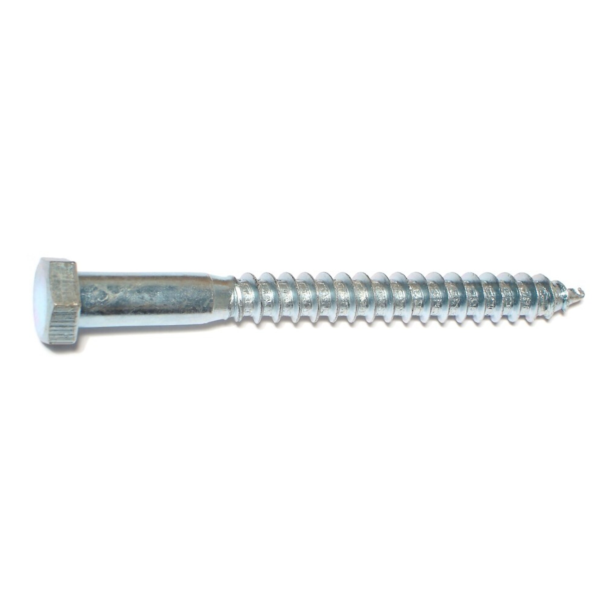 Midwest Fastener Hex Lag Screws - 3/8in. x 4in., Zinc Plated, Grade 2/A307 Steel, 50 Pcs, Model# 01319