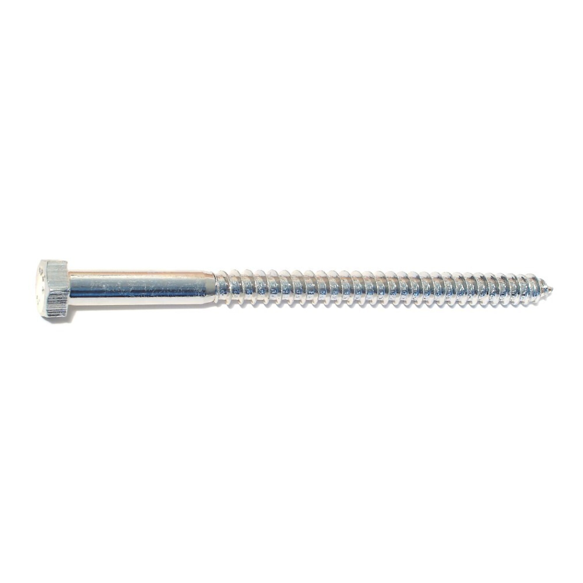 Midwest Fastener Hex Lag Screw - 3/8in. x 6in., Zinc Plated, Grade 2 Steel, 50 Pcs, Model# 01323
