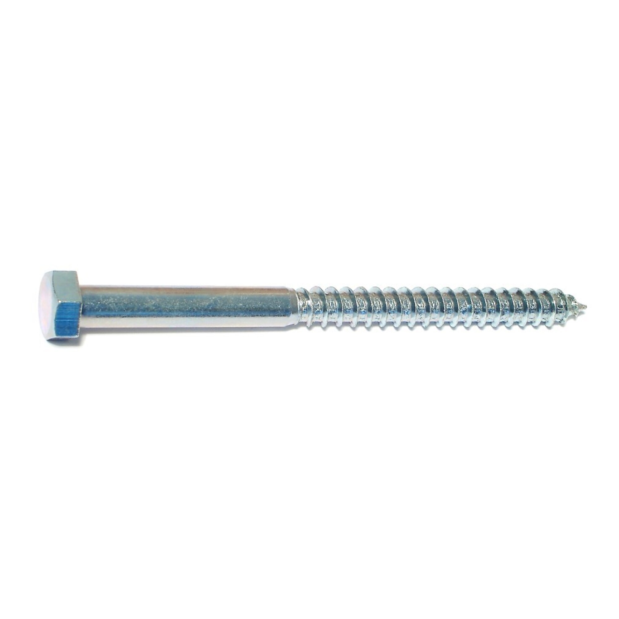 Midwest Fastener Hex Lag Screw - 3/8in. x 5in., Zinc-Plated Steel, Grade 2, 50 Pcs, Model# 01321