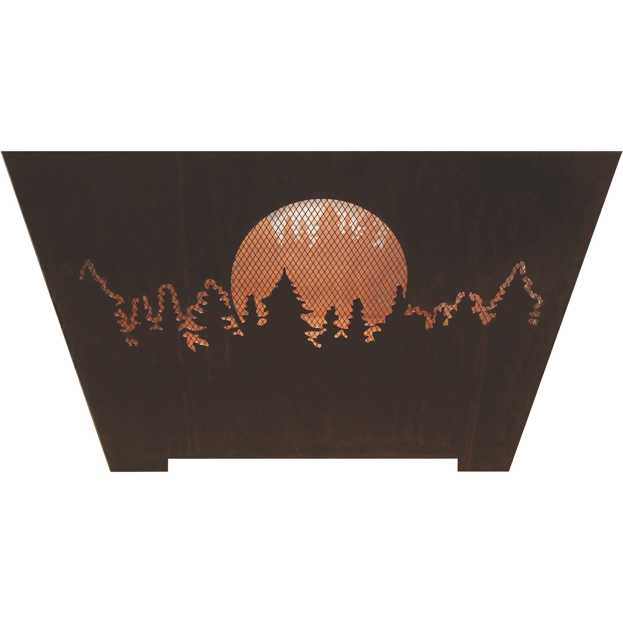Esschert Wilderness Laser Cut Fire Basket with Spark Screen, Model# FF1003