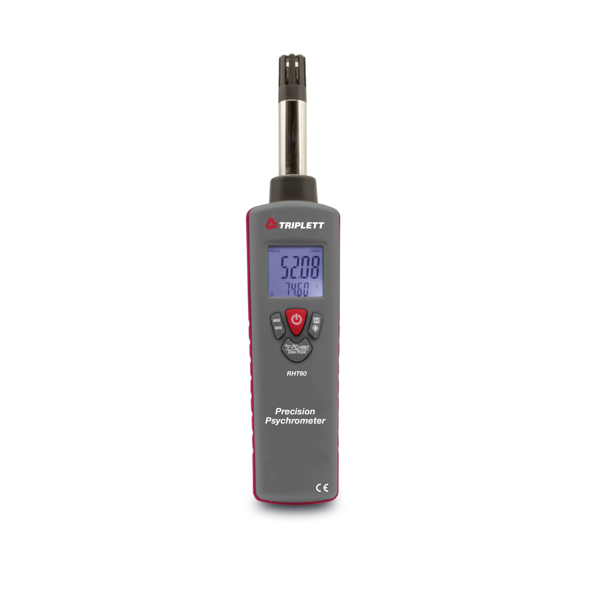 Triplett Precision Psychrometer — Humidity/Temperature Display, Fast Response, High Accuracy, Model# RHT60