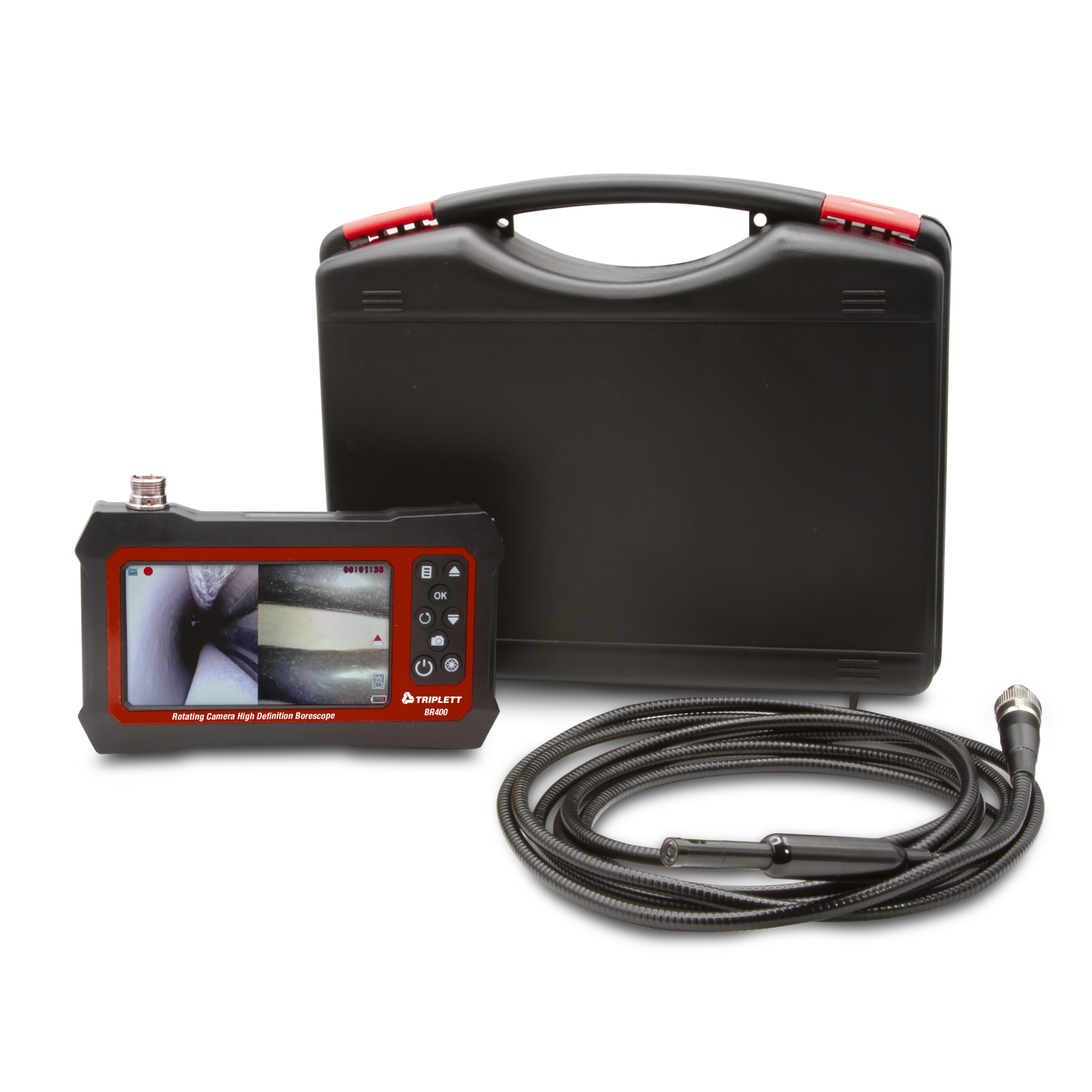Triplett, 360° Rotating High Def Dual Camera Borescope, Model BR400