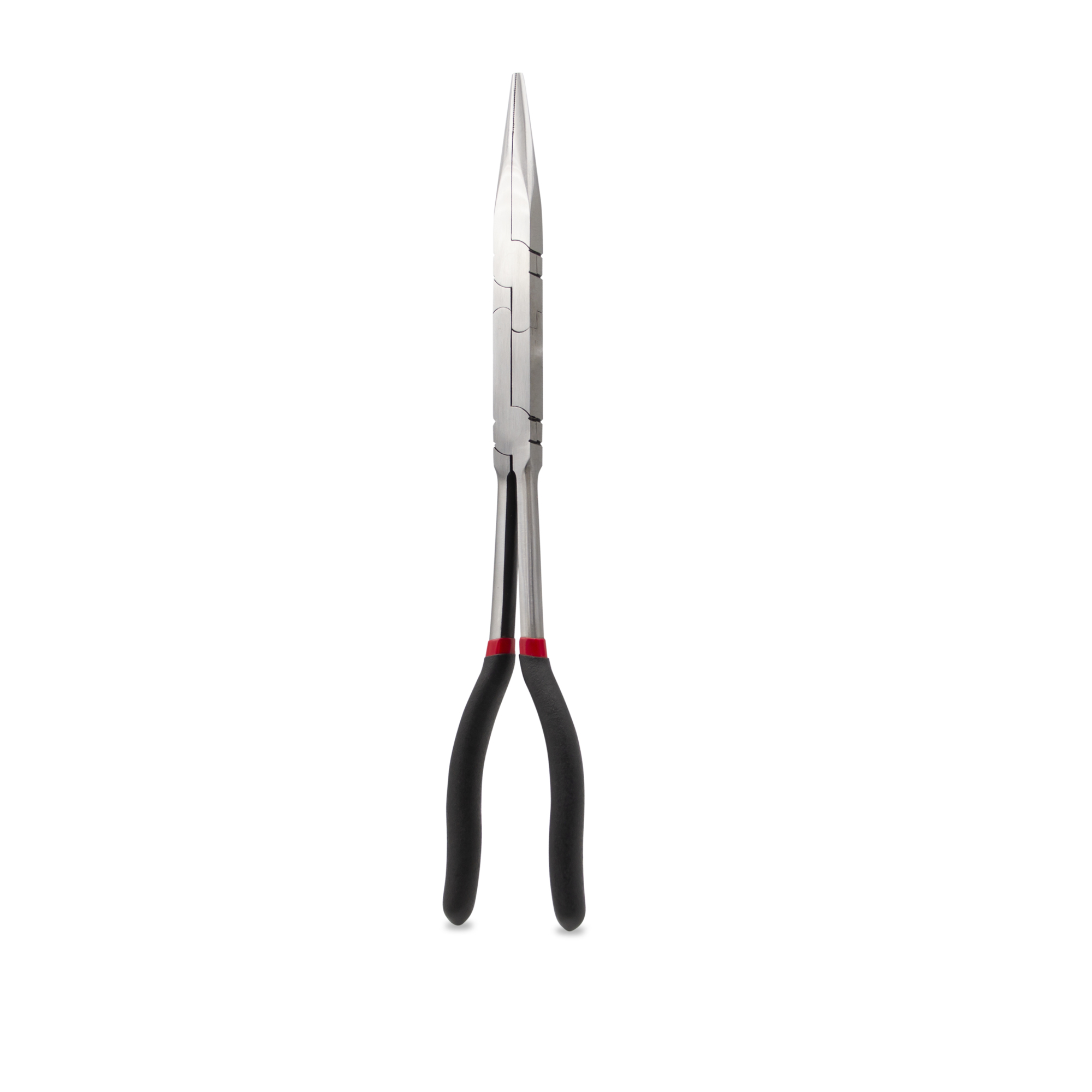 Triplett Cross Jaw Extended Reach Needle Nose Pliers — Serrated Jaws, Twin X Joint, Rubberized Grips, Model# TT-260