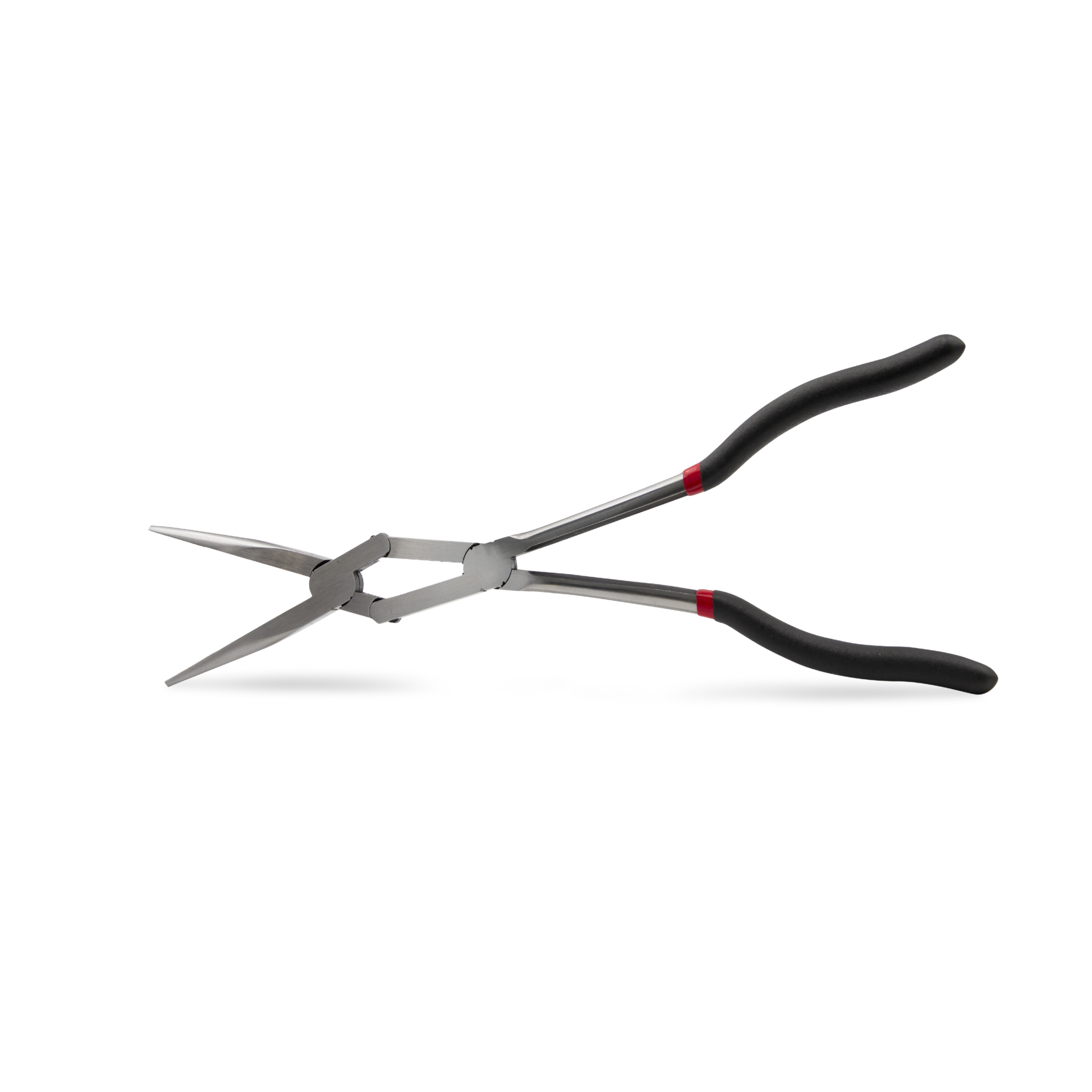 Triplett Cross Jaw Extended Reach Needle Nose Pliers — Serrated