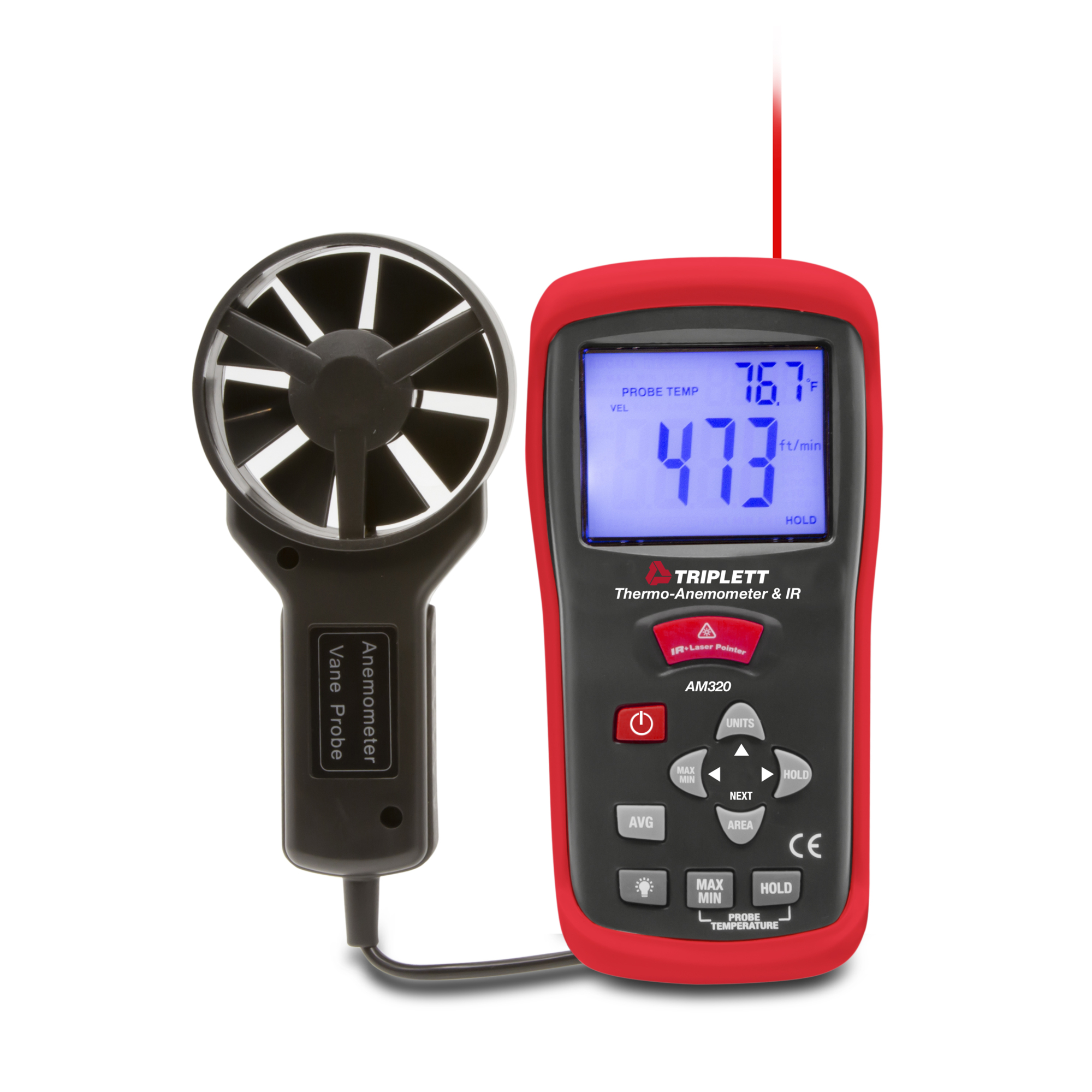 Triplett, Thermo-Anemometer + IR, Model# AM320