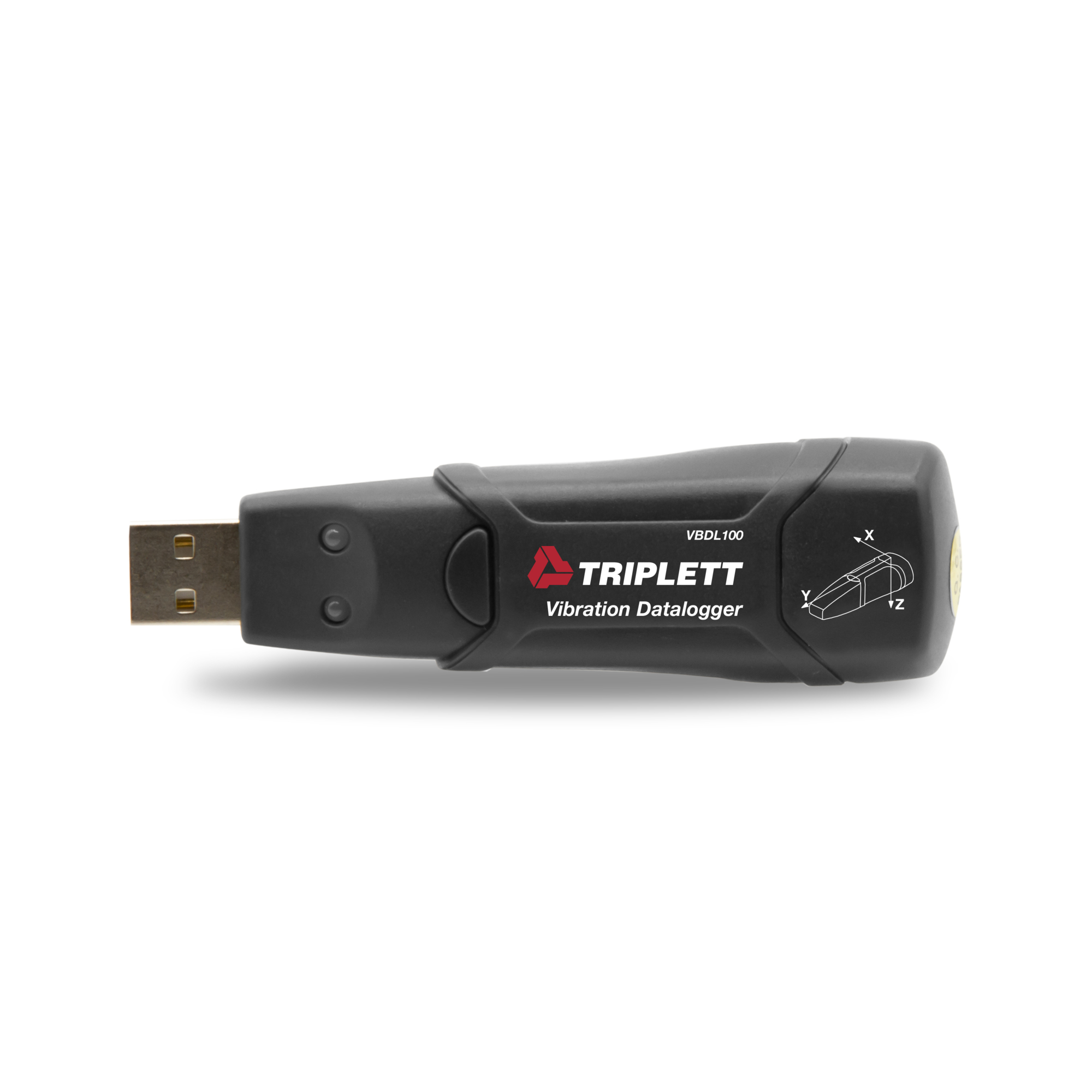 Triplett 3-Axis Vibration Datalogger — Â±18g Range, FFT Analysis, LED Alerts, Model# VBDL100
