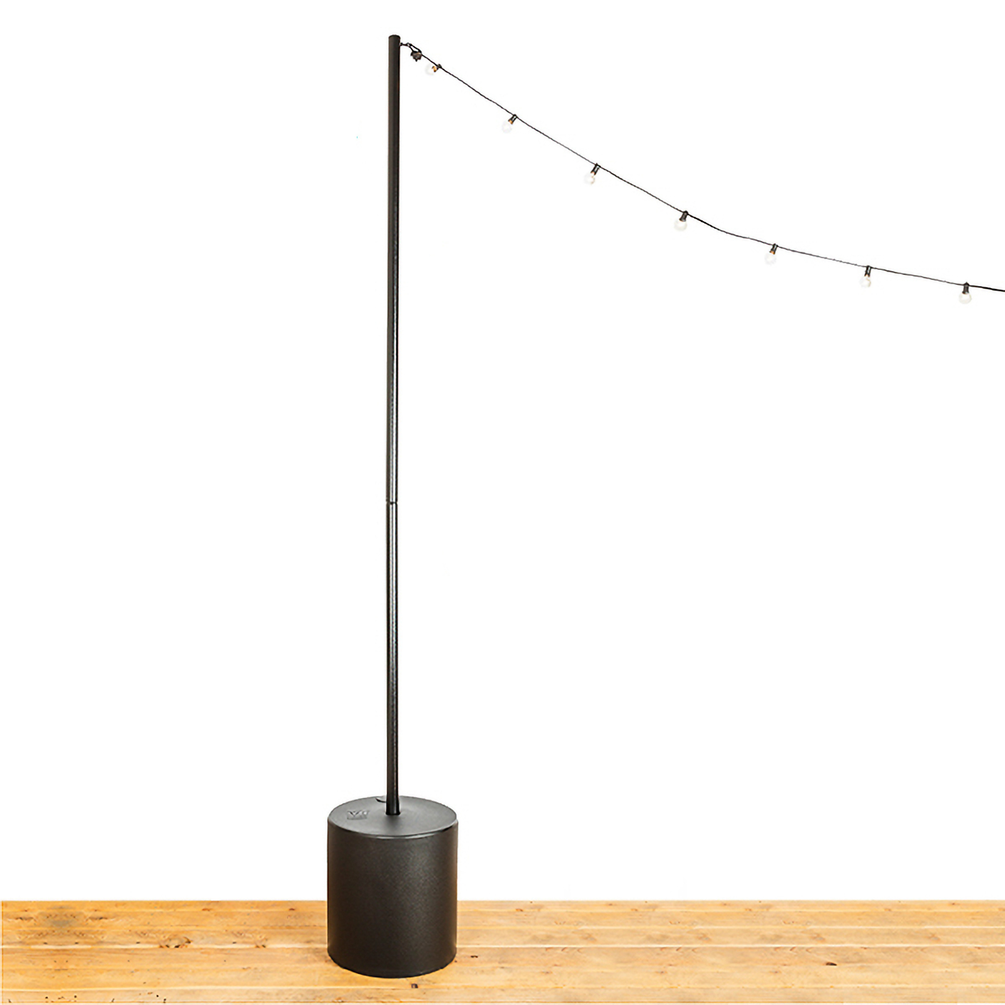 IYN, String Light Pole Stand with Tank Base, Color Black, Included (qty.) 1 Model# 32384