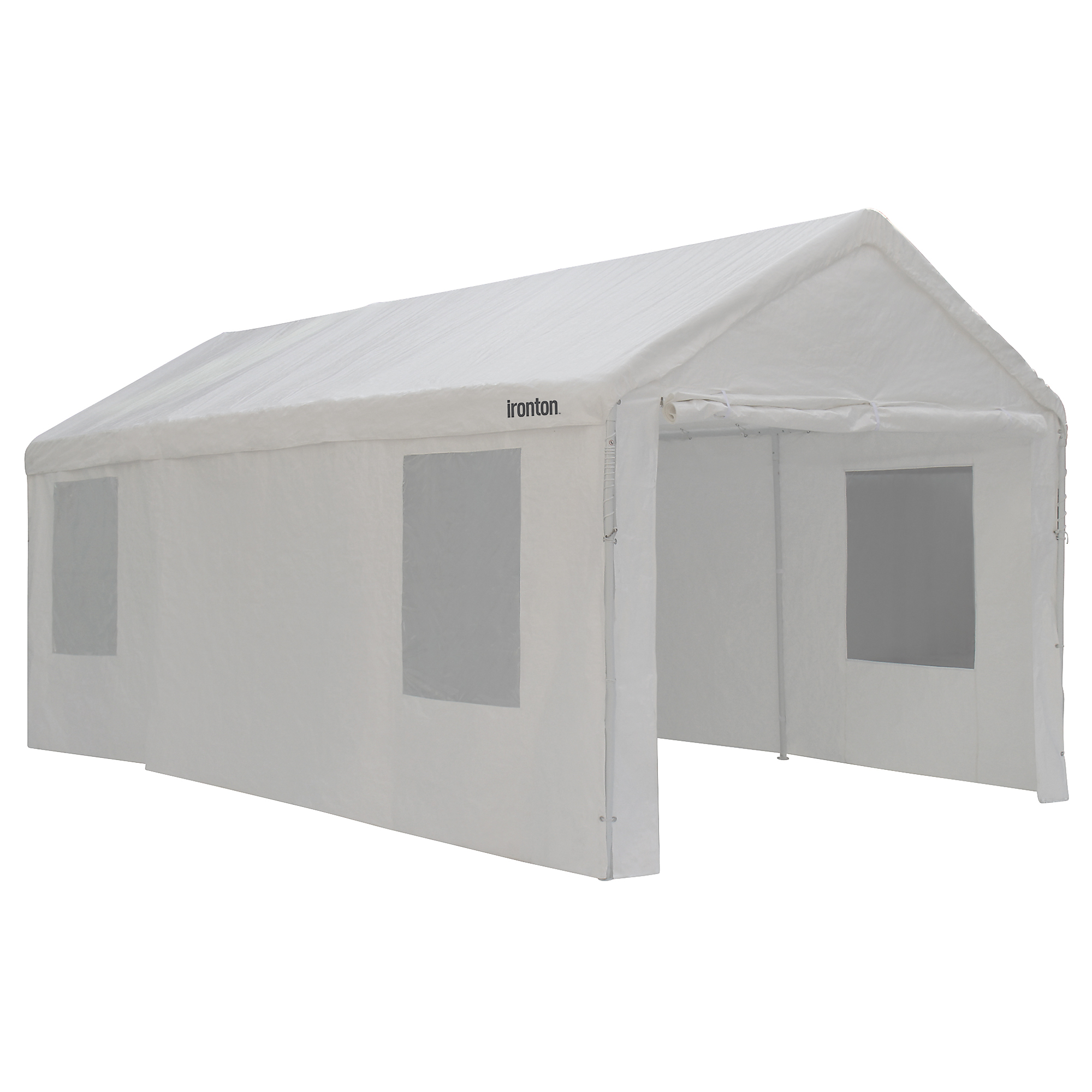 Ironton Canopy Tent 10ft. x 20ft. x 9.6ft., Commercial Strength, Carbon Steel, Powder-Coated Frame, Ripstop Fabric Cover