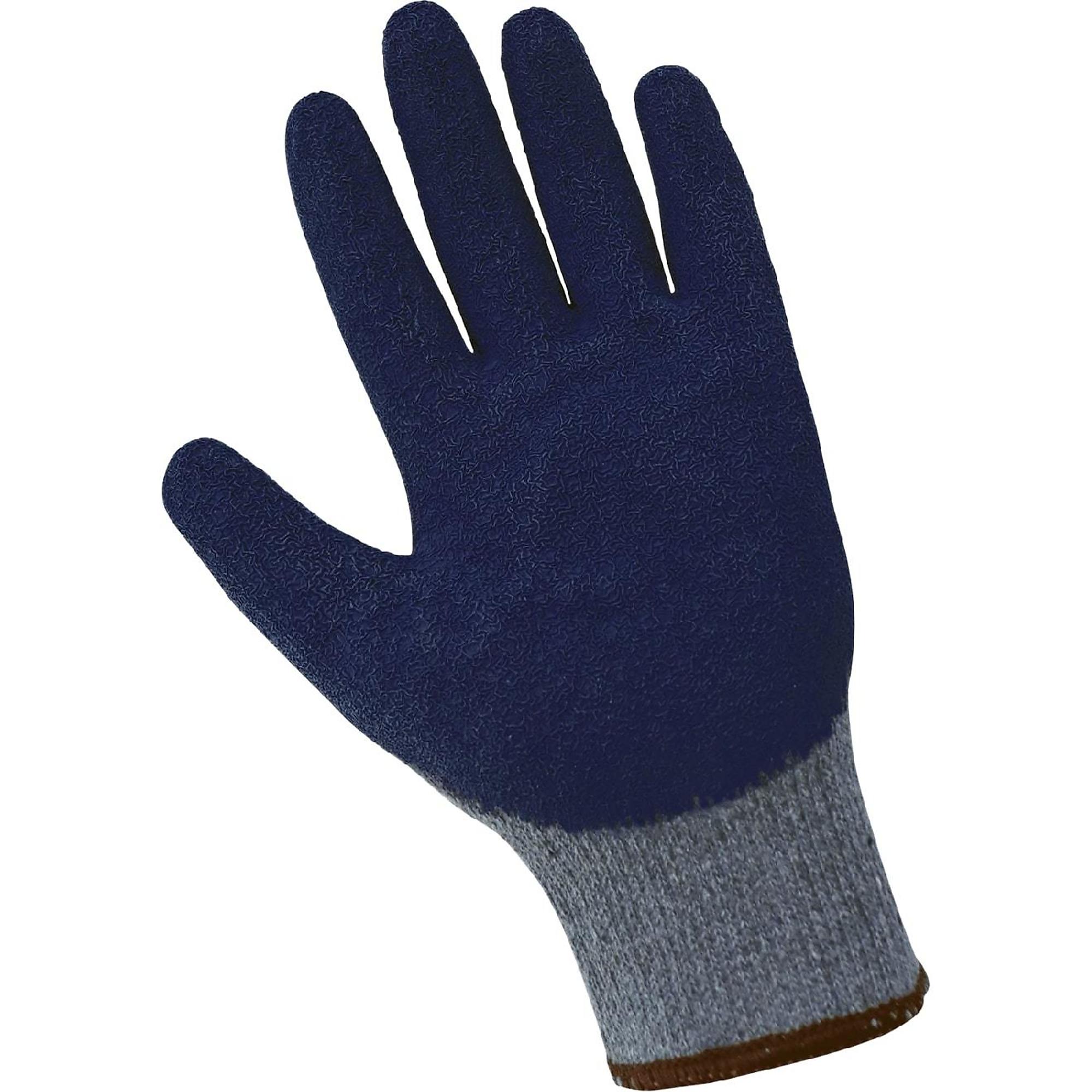 Global Glove® 300E Blue Etched Rubber Palm Coated Gloves, Large -  Dozen/Pairs.