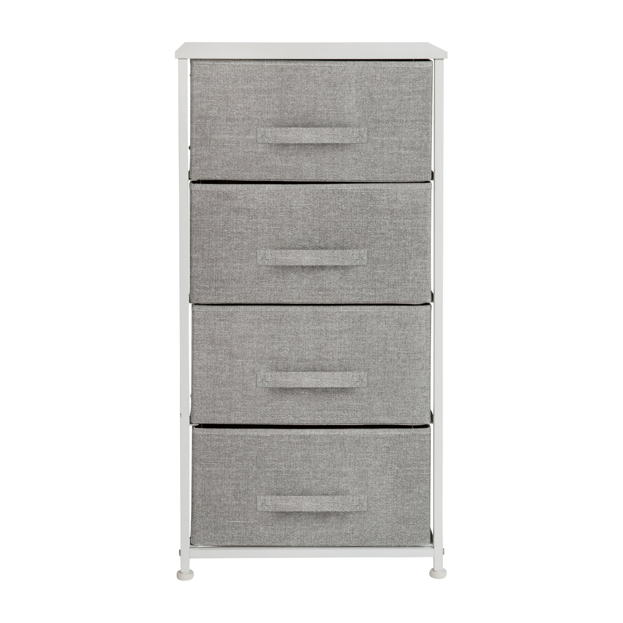 Flash Furniture, White/Gray 4 Drawer Storage Dresser Organizer, Height ...