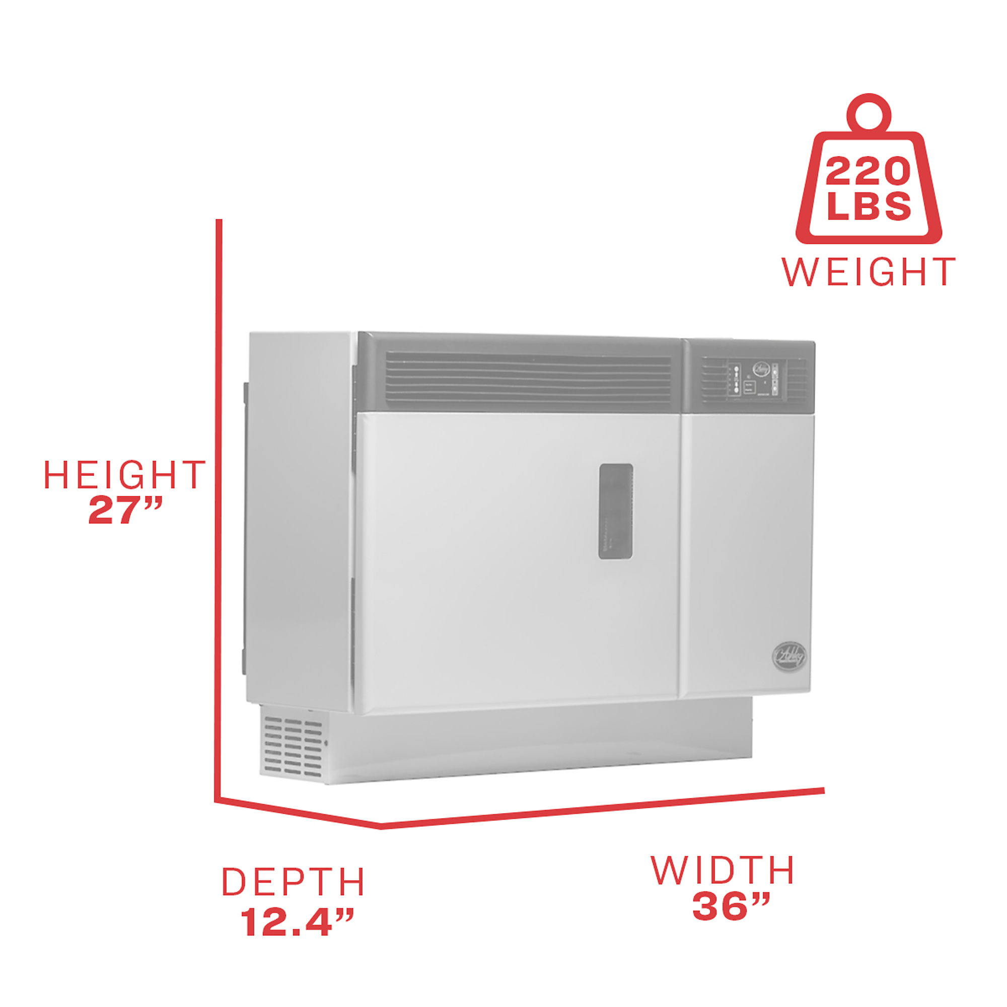 Ashley Hearth, 1000 Sq. Ft. Wall Mount Direct Vent Pellet Stove, Heat