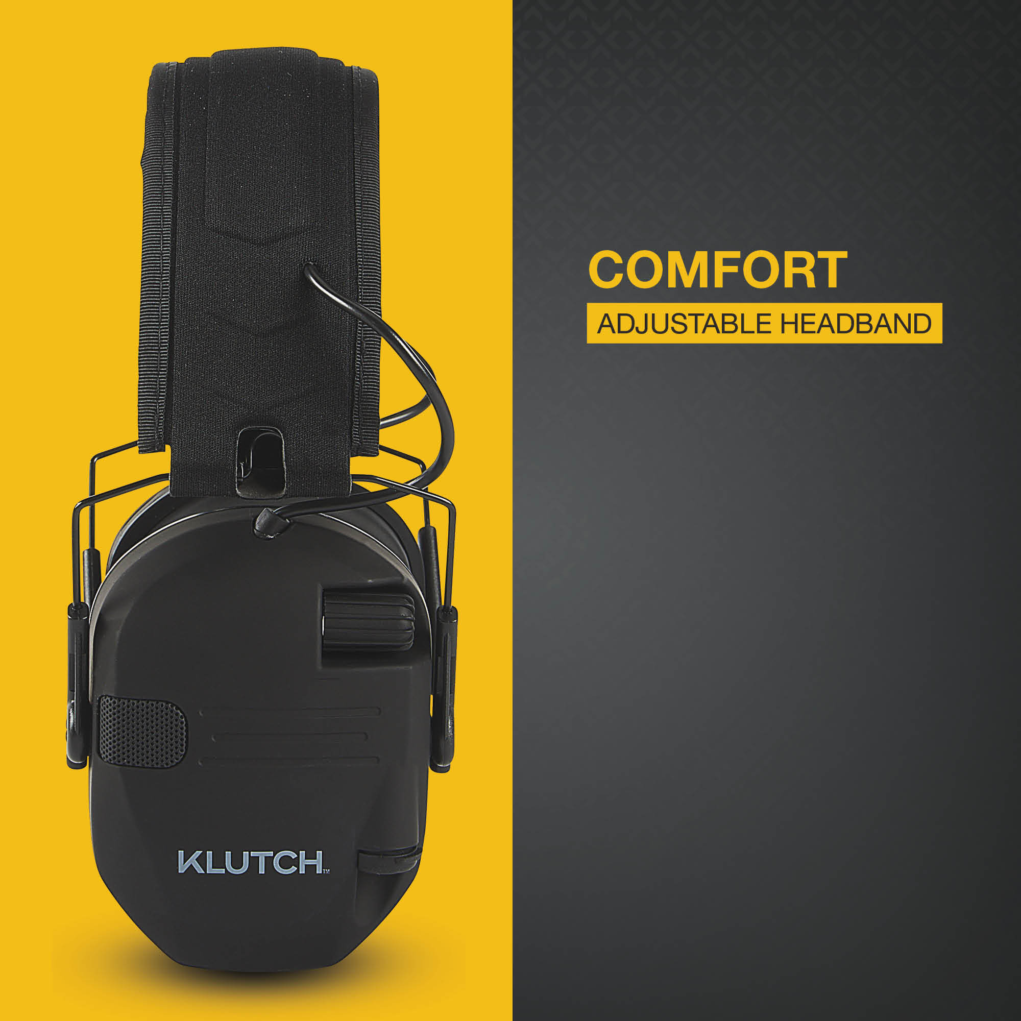 Klutch Electronic Hearing Protection Earmuffs, 22dB NRR with Omni