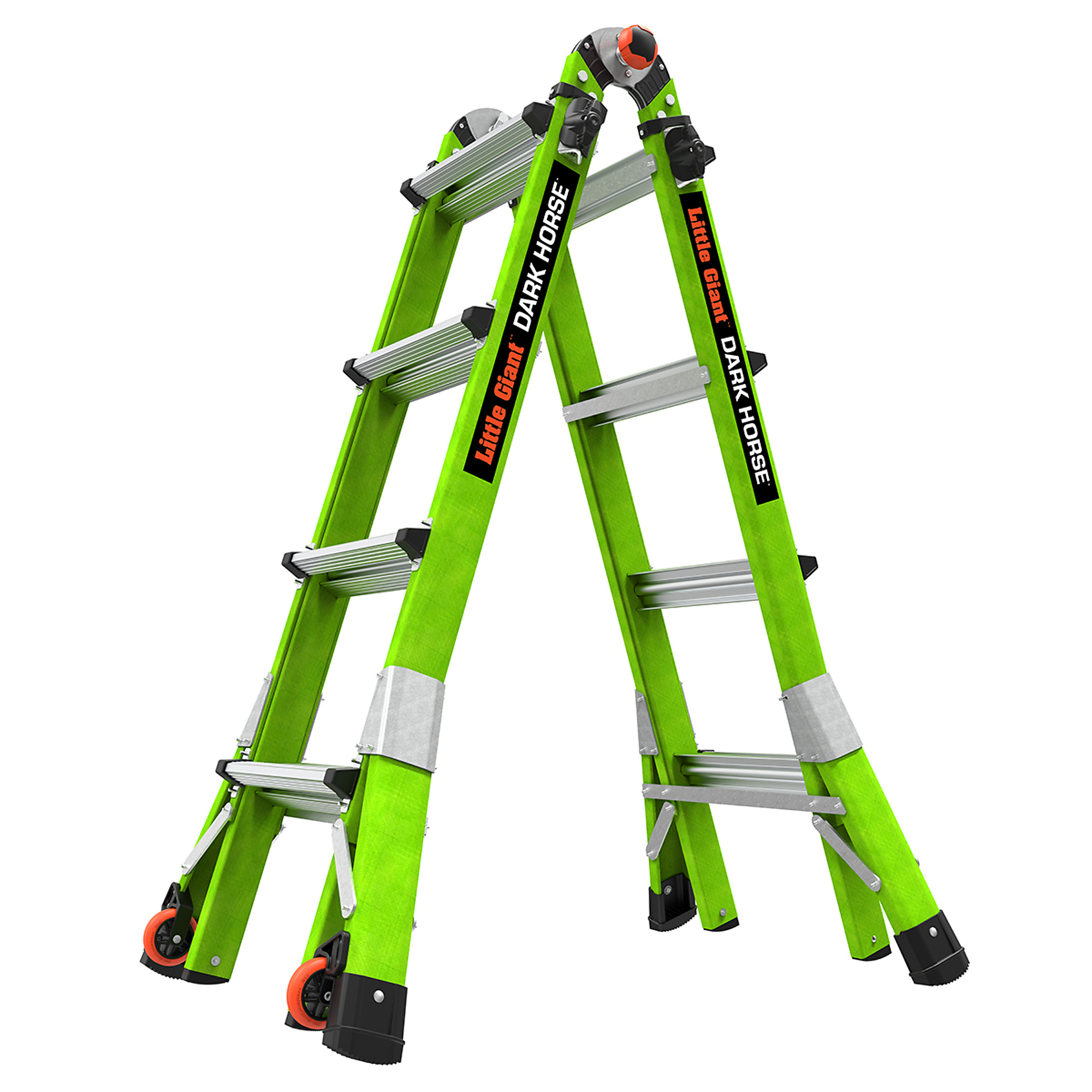 Little Giant Dark Horse Multi-Position Ladder, 17ft., 300-Lb. Capacity, Type 1A, Fiberglass, Model# 161117-001