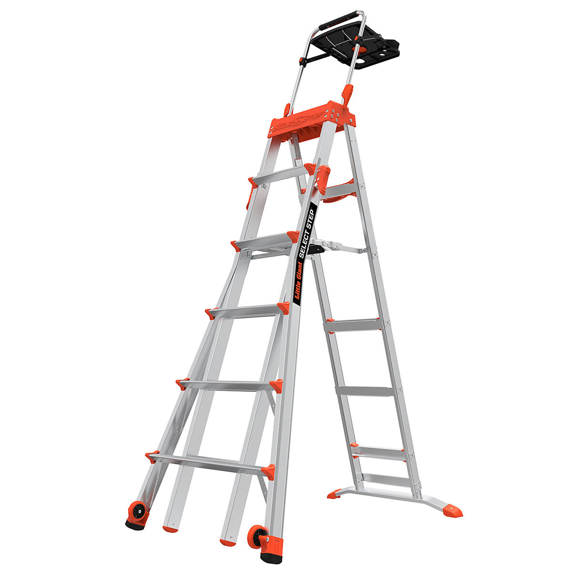 Little Giant Select Step Adjustable Stepladder - 6ft. to 10ft., Aluminum, 300-Lb. Capacity, Type 1A, Model# 15109-001
