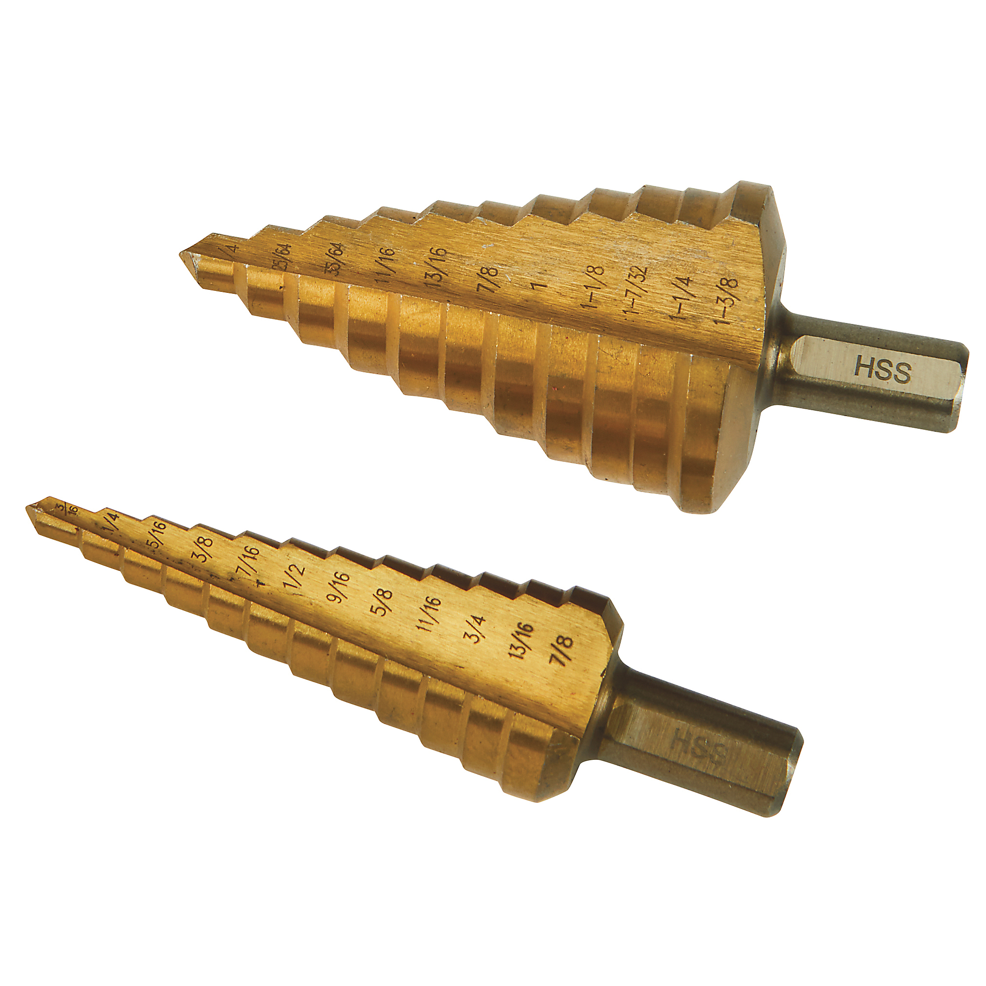 Ironton Step Drill Bit Set, Titanium Coated, 2-Pc. | Northern Tool