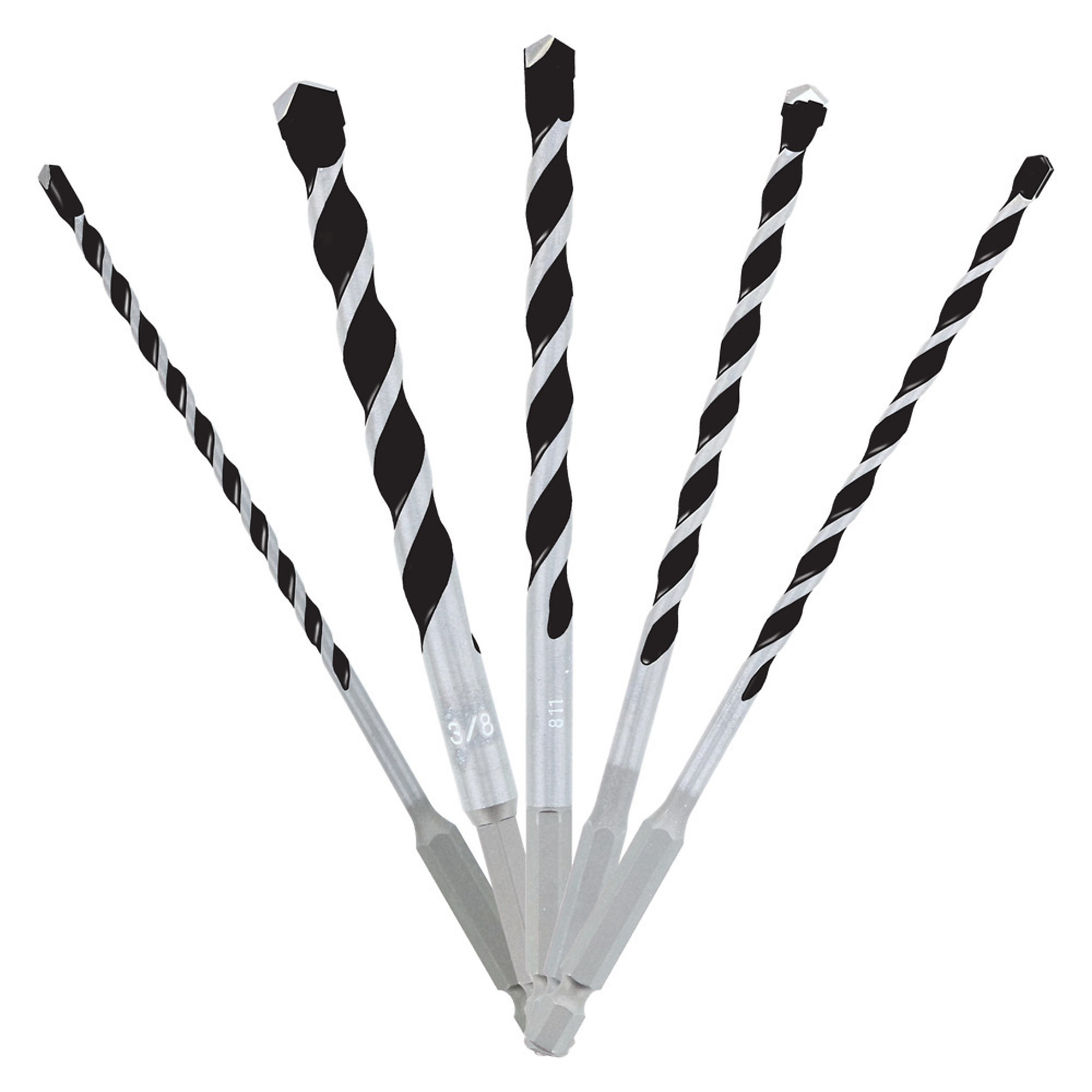Diablo Tools, 5pc Multi Material Carbide Hammer Drill Bit Set, Included (qty.) 5 Model# DMAMM1190-S5