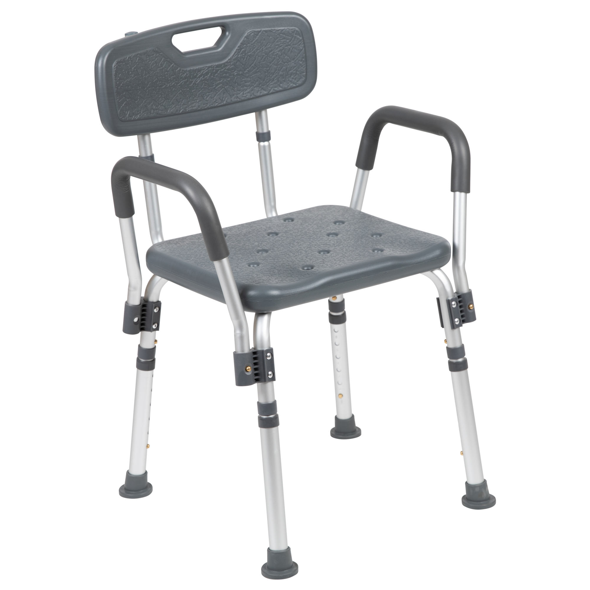 Flash Furniture, Quick Release Back Arm Gray Shower Chair, Includes (qty.) 1 Model# DCHY3523LGRY