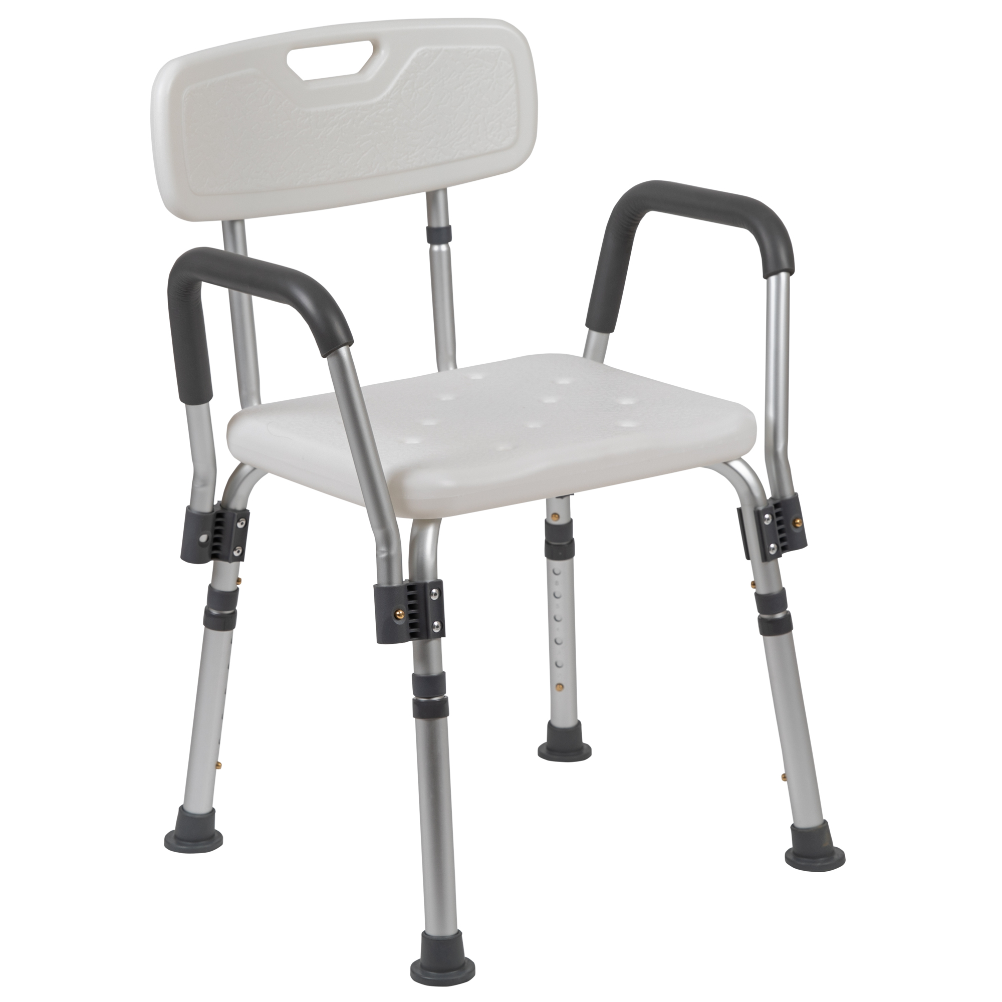 Flash Furniture, Quick Release Back Arm White Shower Chair, Includes (qty.) 1 Model# DCHY3523LWH