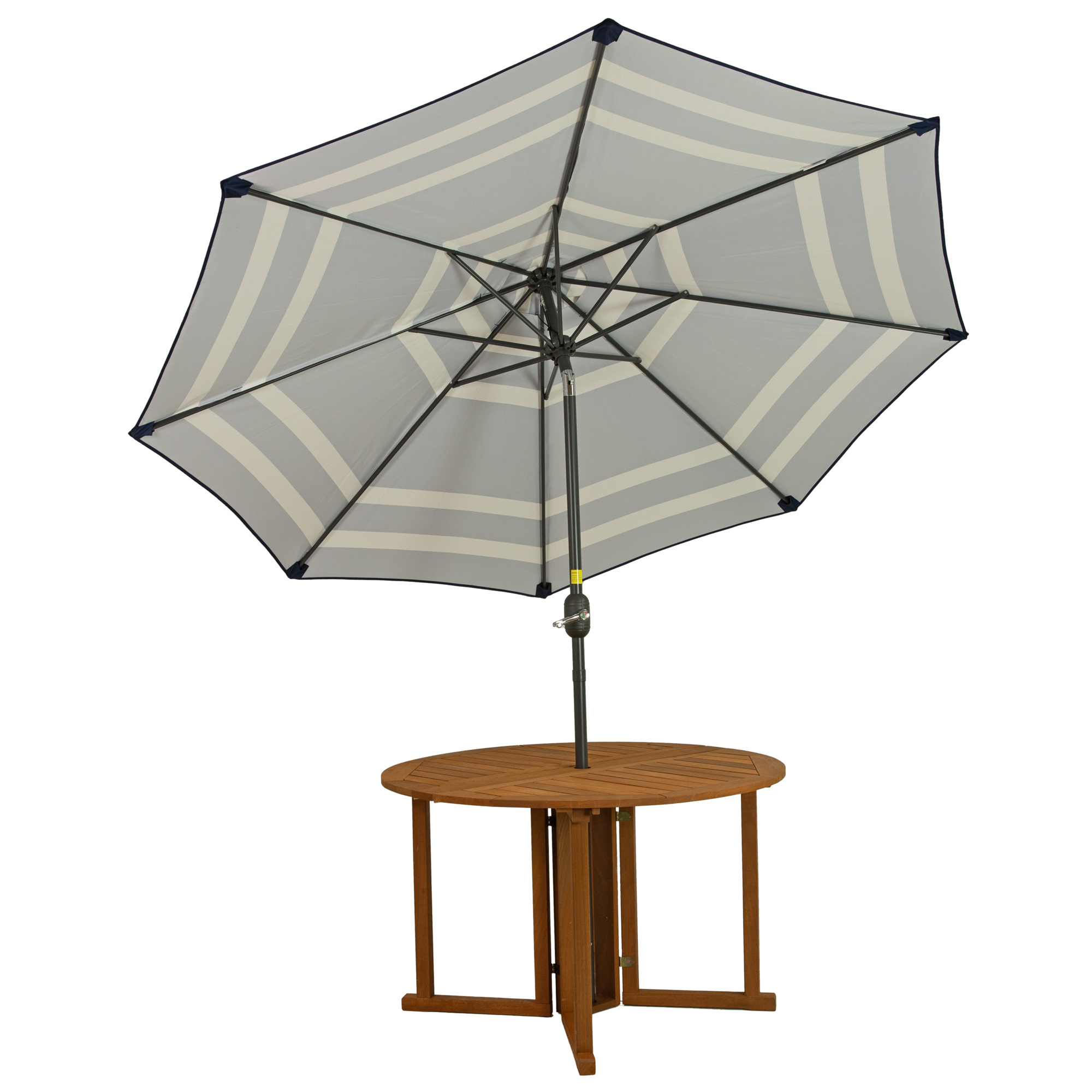 Sunnydaze Decor Malaysian Hardwood Gateleg Patio Table, Round, Brown, 29in.H, Model# LAM-772