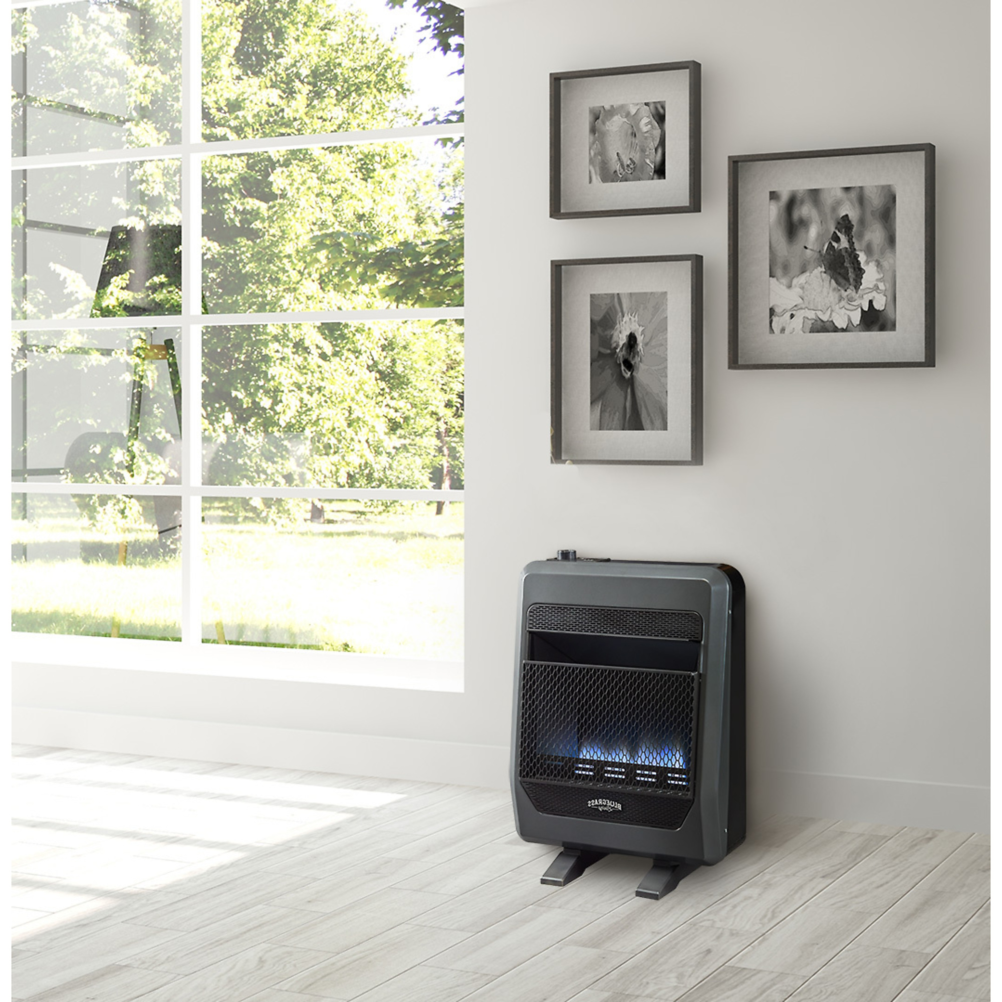 Bluegrass Living, LP Gas VentFree Blue Flame Gas Heater With Blower