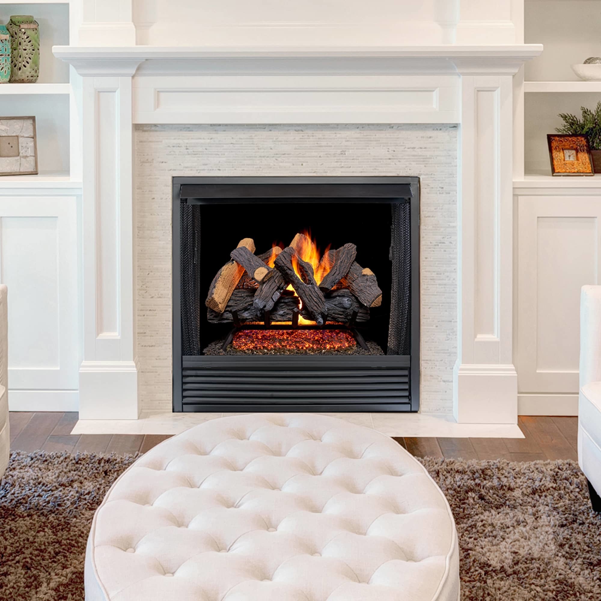 Bluegrass Living, Vented Log Set With Remote Control Kit - 24in.,, Heat ...