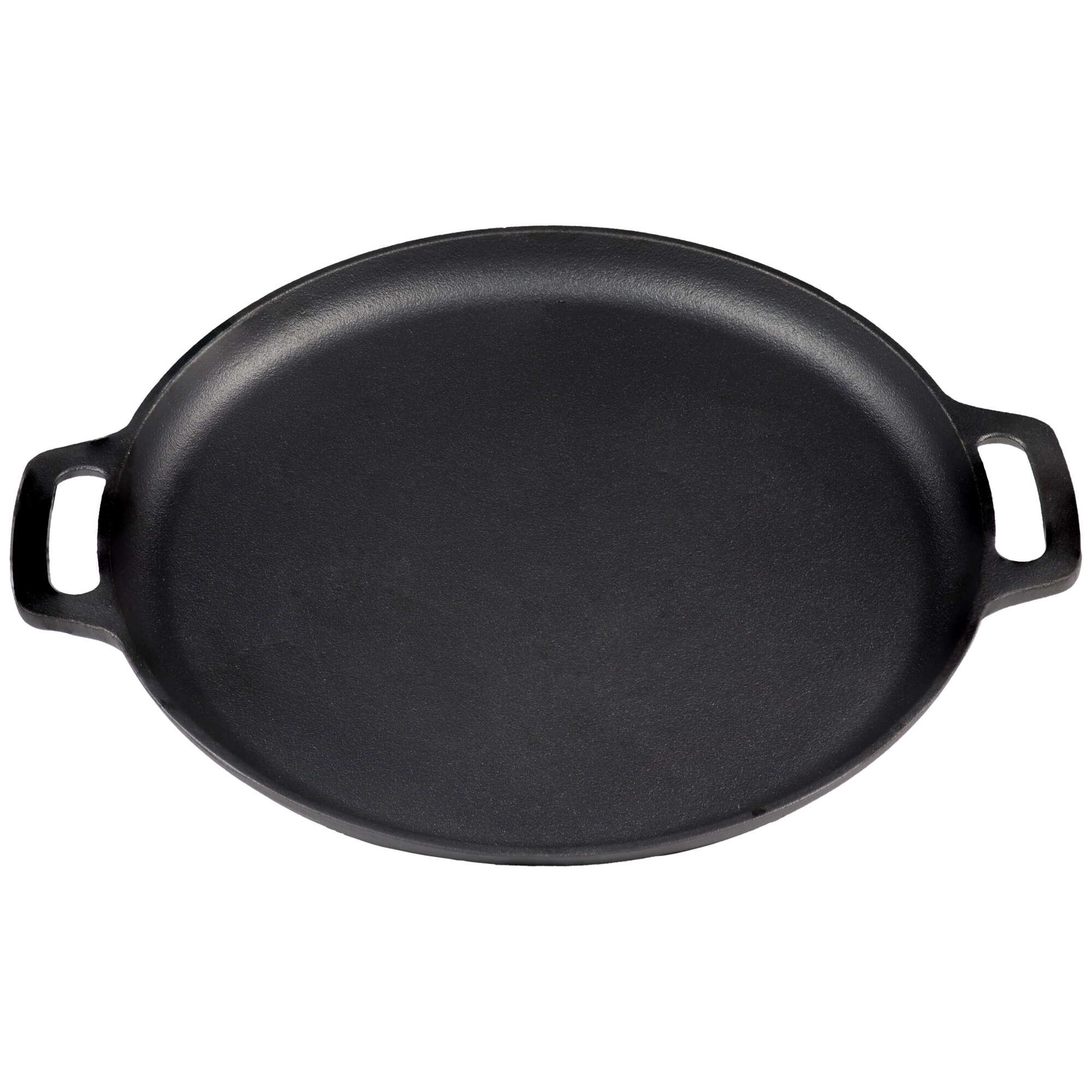 Sunnydaze Decor Cast Iron Pizza Pan - 13.75in., Pre-Seasoned, with Handles, Model# ACI-021
