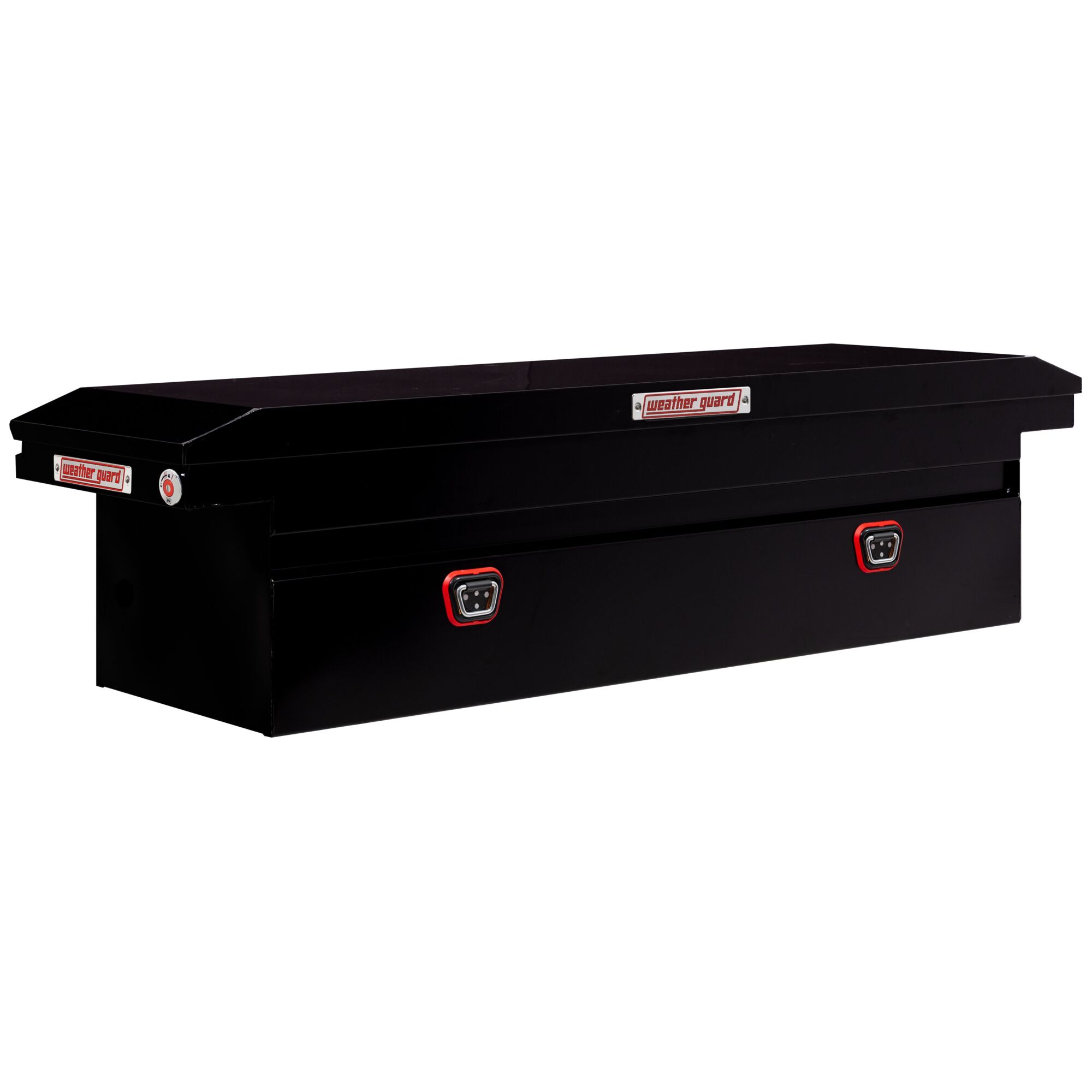 Weather Guard, 71in. Saddle Box, Steel, Full Low Profile, Black, Width 72 in, Material Steel, Color Finish Gloss Black, Model# 120-5-04