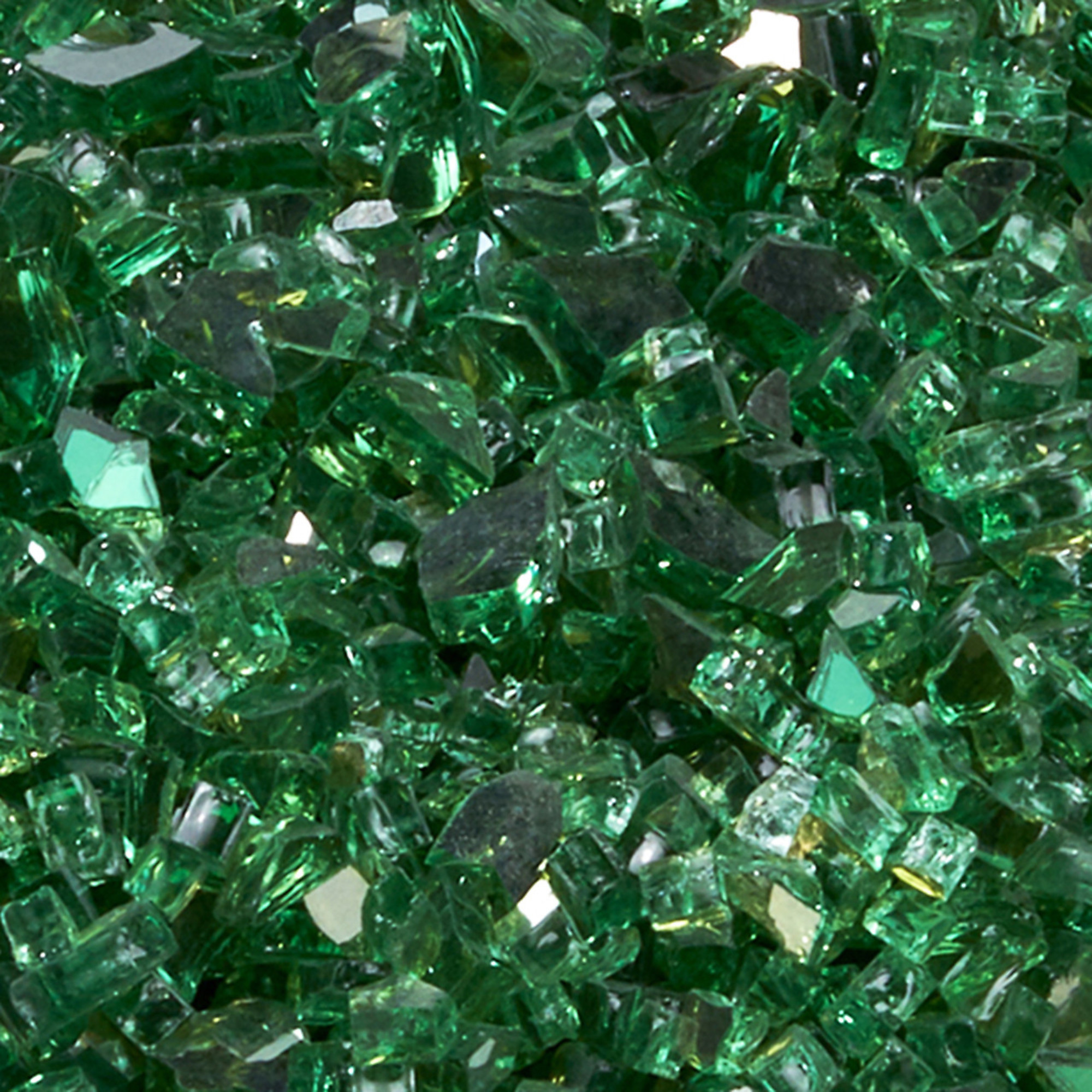 Bluegrass Living, 1/4in. Premium Reflective Emerald Fire Glass - 1 Heat Output 0 Btu/hour, Heating Capability 1500 ft², Model# 14REMGM