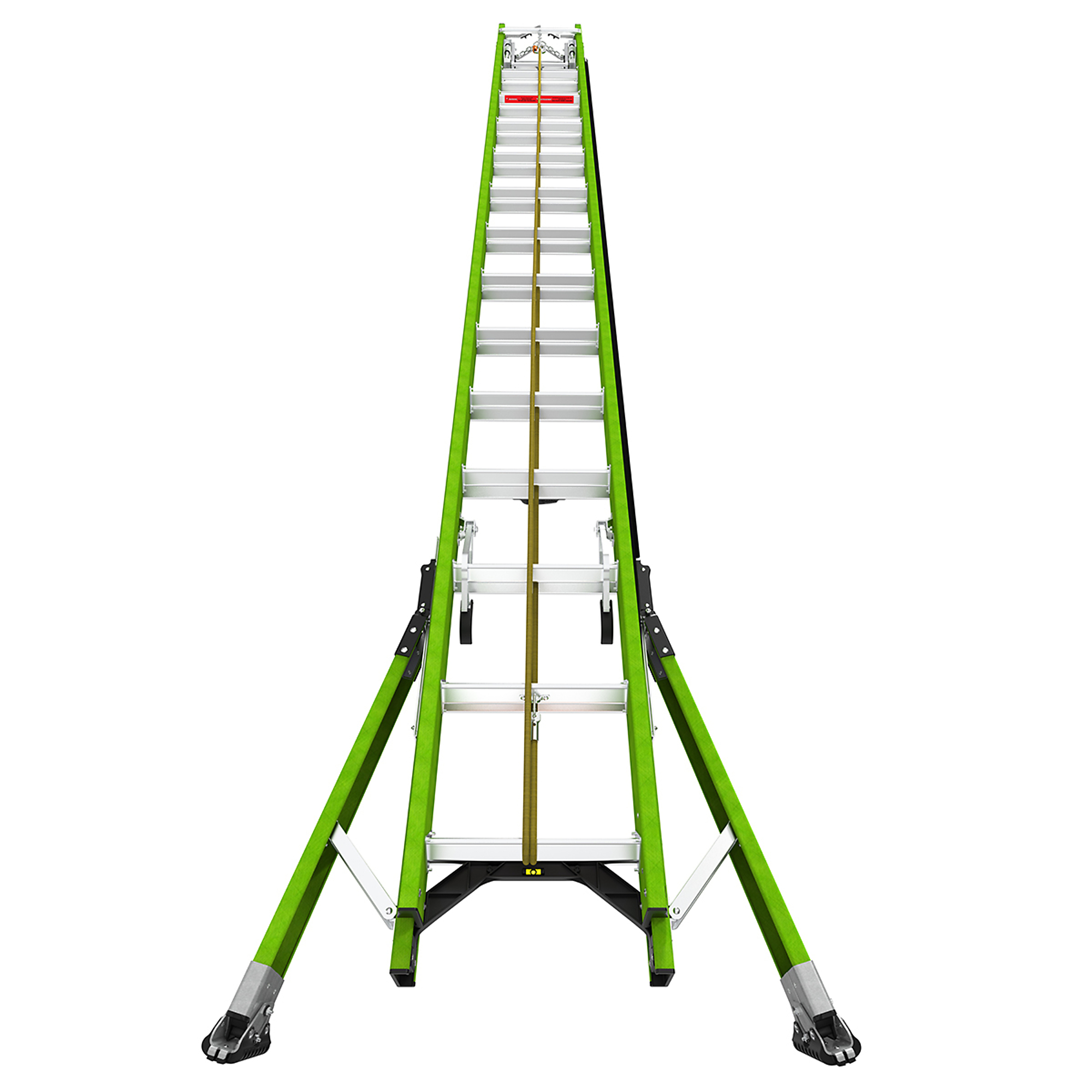 Little Giant Ladder, SUMOSTANCE 28ft. Ext. Ladder Cable Hooks CLAW V-bar,  Height 28 ft, Capacity 300 lb, Material Fiberglass, Model# 18428V