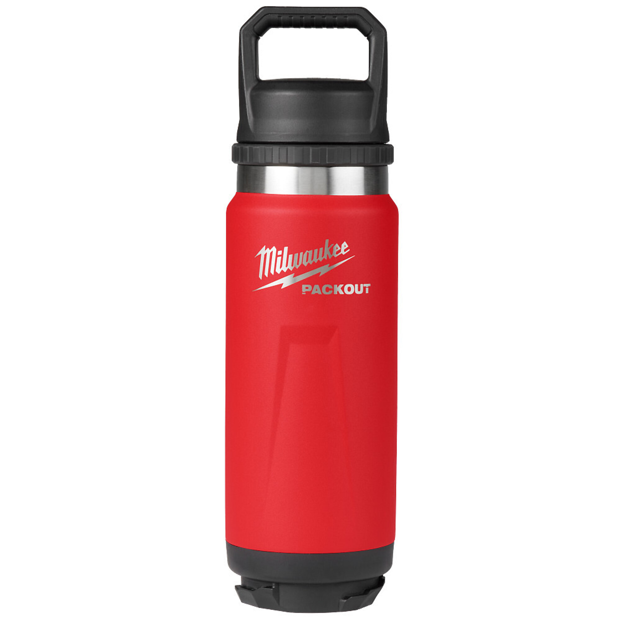 Milwaukee PACKOUT 24-Oz. Insulated Bottle with Chug Lid, Red, Model# 48-22-8396R