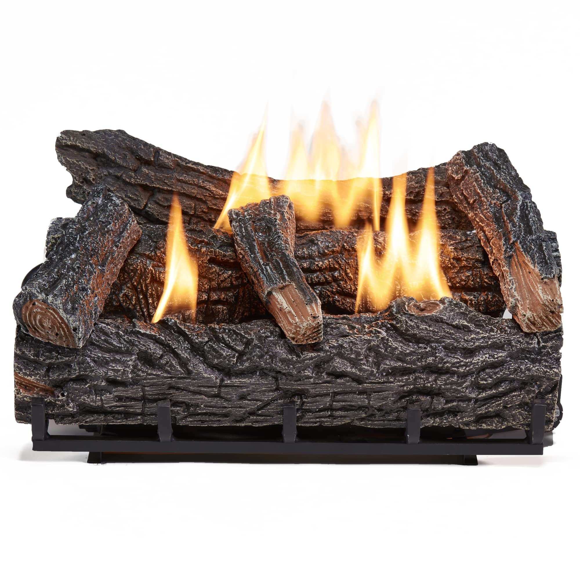 Bluegrass Living, Ventless Gas Log Set 22in. Winter Oak, 32000 Heat