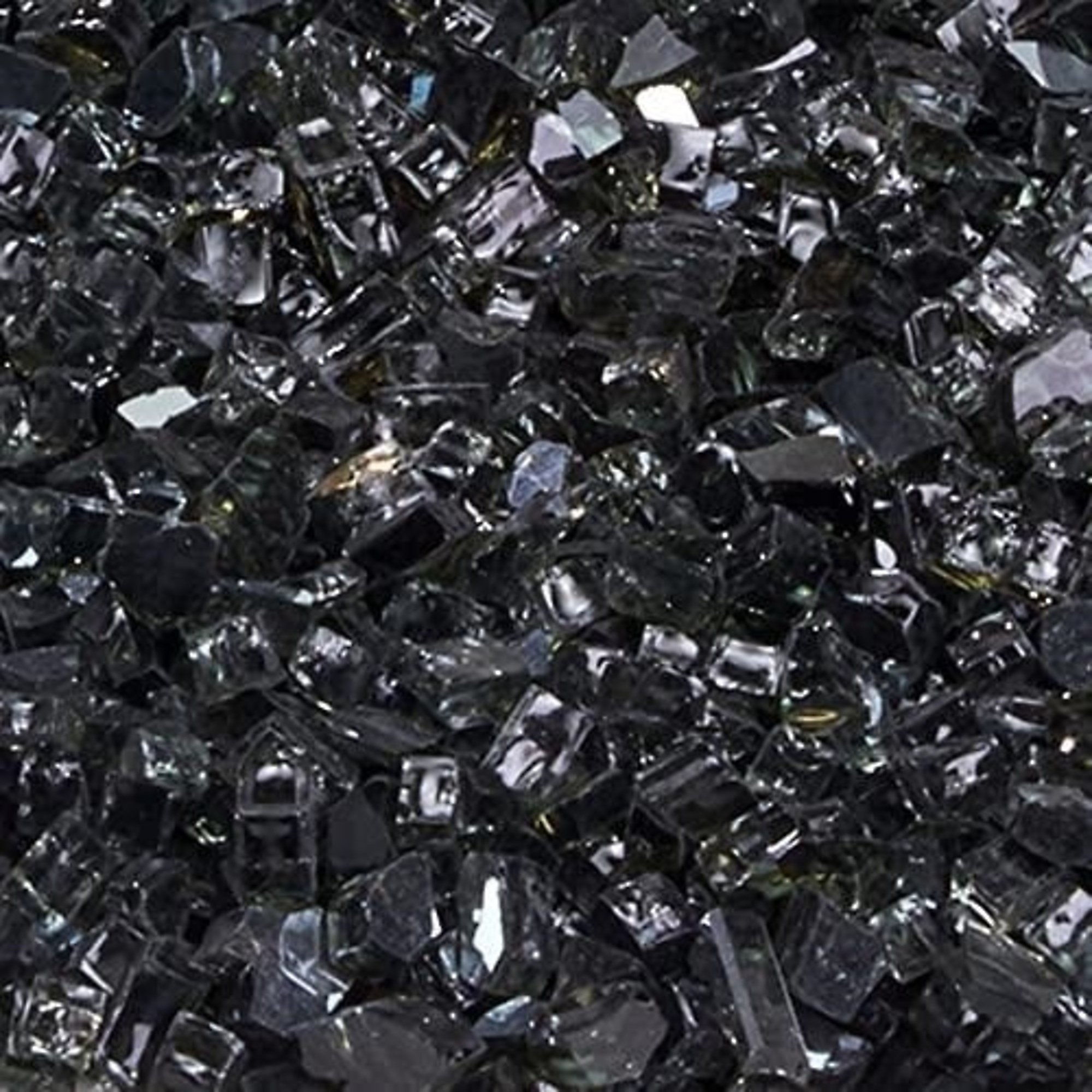 Bluegrass Living, 1/4in. Premium Reflective Black Fire Glass - 10 Heat Output 0 Btu/hour, Heating Capability 1500 ft², Model# 14RBLKGM