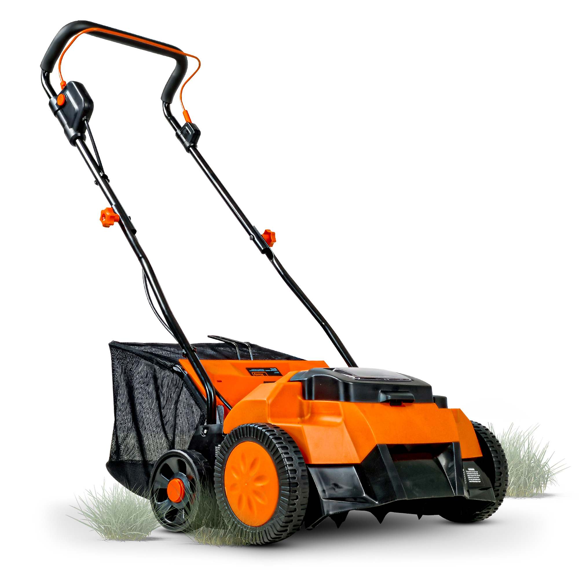 SuperHandy, 2in. 1 Electric Cordless Scarifier/Dethatcher, Operating Width 14.2 in, Model# TRI-GUT075