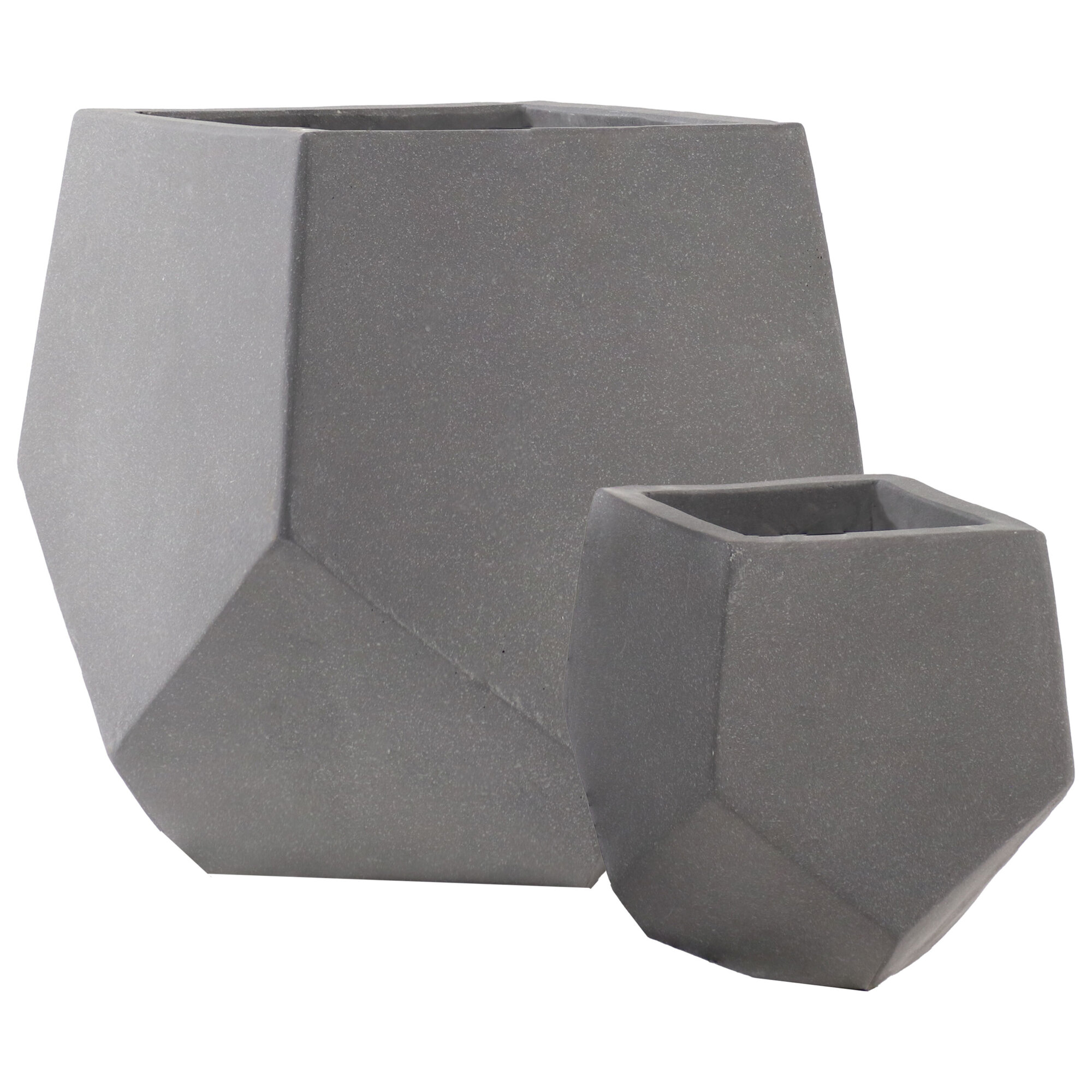 Sunnydaze Decor, 2 Lightweight Cement Planters - Moondust, Model# TAM-390