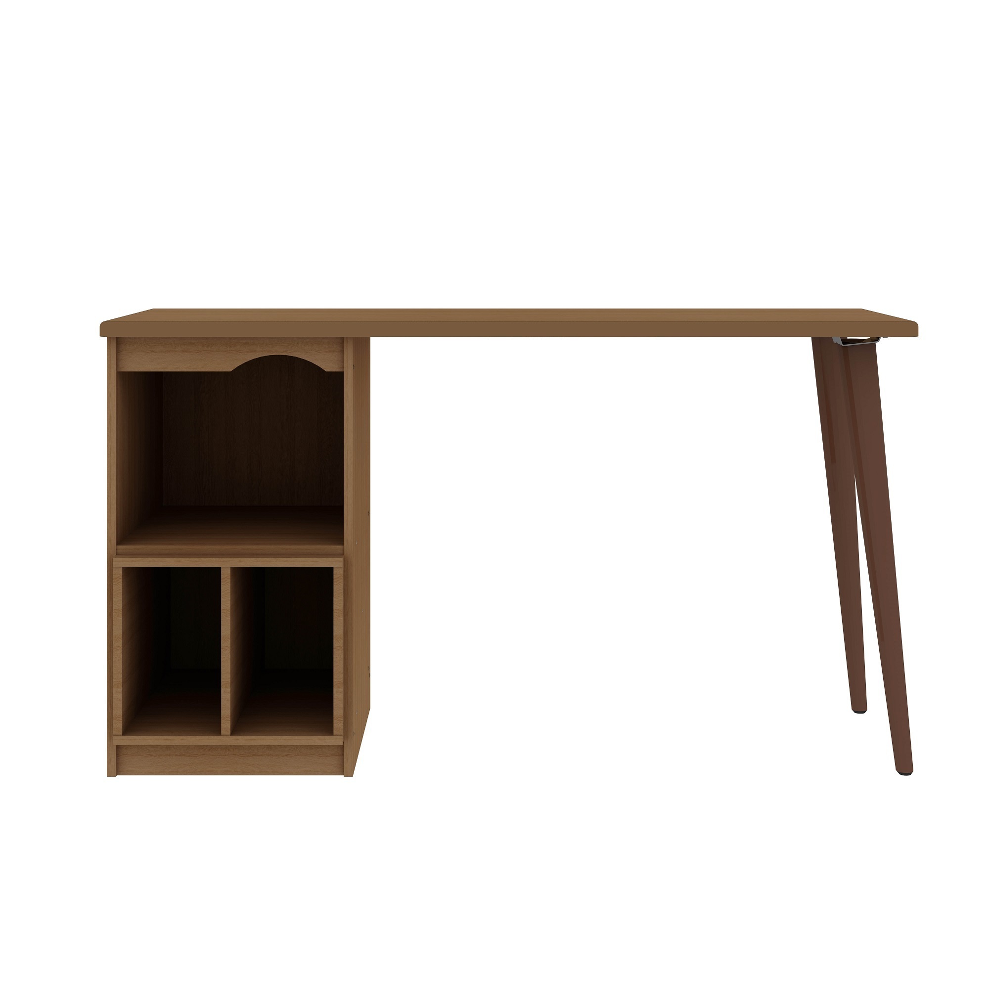 Manhattan Comfort, Hampton 53.54 Desk 3 Cubbies Wood Legs Maple Cream, Width 53.54 in, Height 29.92 in, Depth 20.86 in, Model# 15PMC