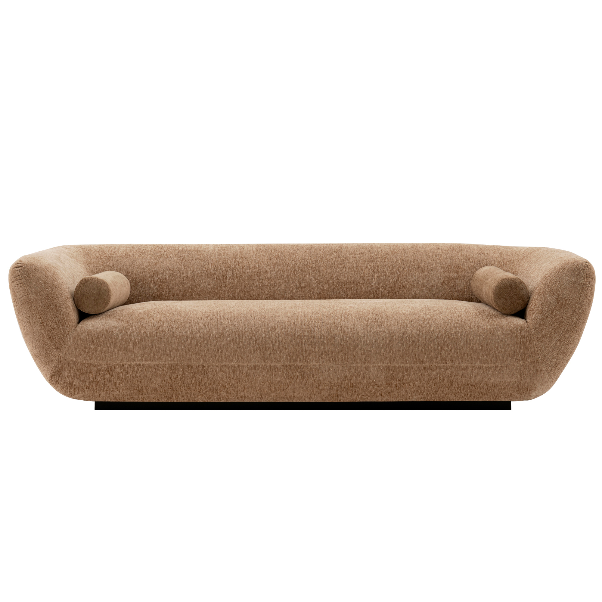 Manhattan Comfort Contemporary Ulka Boucle Sofa with Pillows in Light Brown Manhattan Comfort Contemporary Ulka Boucle Sofa with Pillows in Light Brown