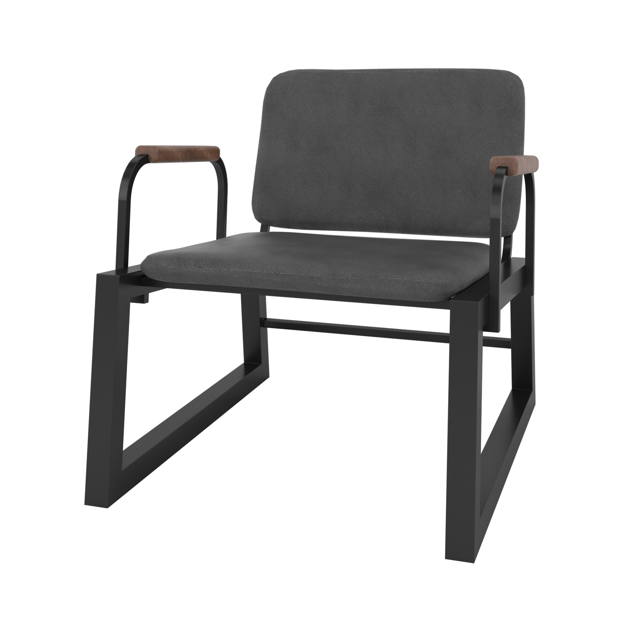 Manhattan Comfort, Whythe PU Leather Low Accent Chair 1.0in. Black, Primary Color Black, Included (qty.) 1 Model# 4PZ