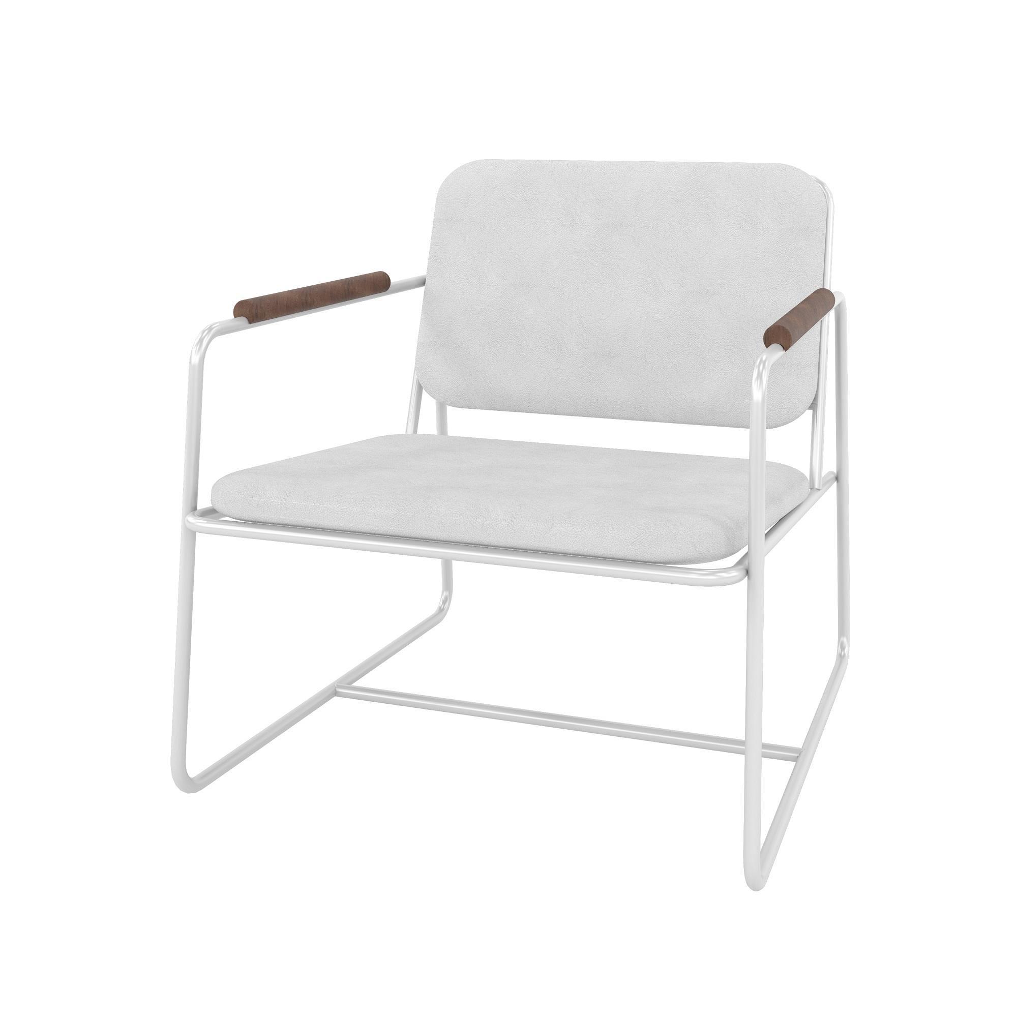 Manhattan Comfort, Whythe PU Leather Low Accent Chair 2.0in. White, Primary Color White, Included (qty.) 1 Model# 5PZ