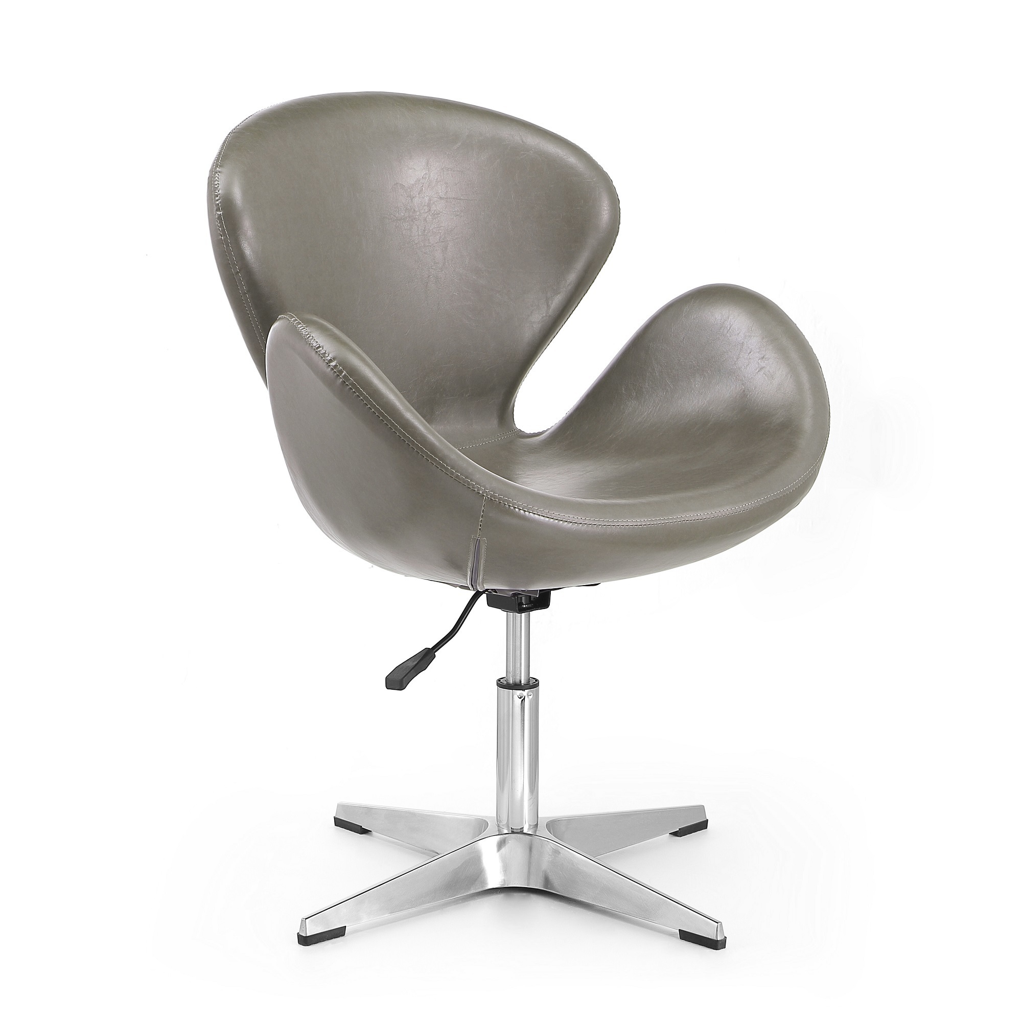 Manhattan Comfort, Raspberry Pebble Faux Leather Adj Swivel Chair ...