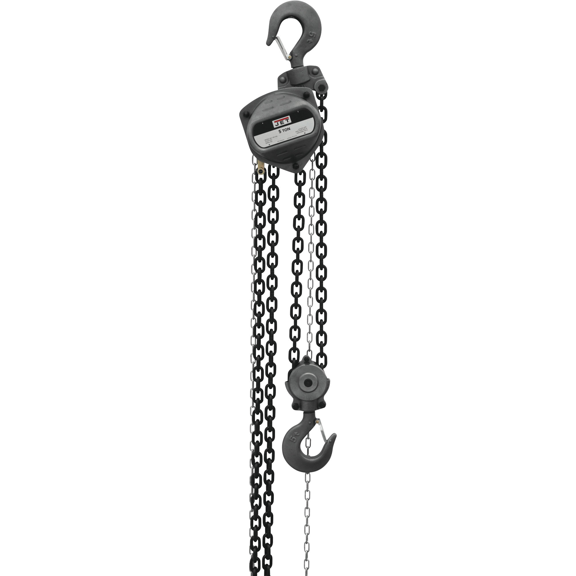 JET S90 Series Manual Chain Hoist, 5-Ton Capacity, 30ft. Lift, Model# S90-500-30